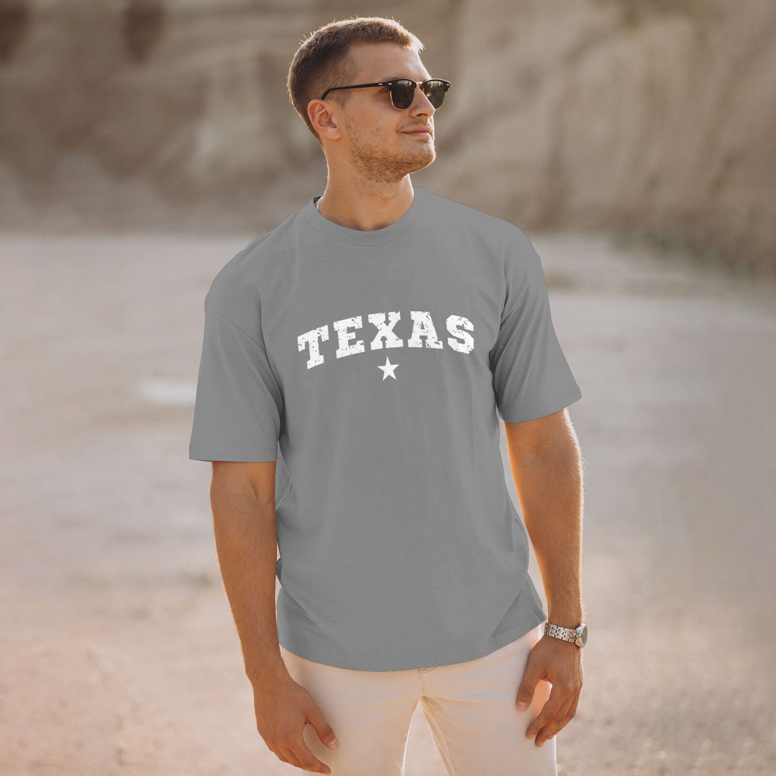 Texas T-Shirt 100% Cotton Crew Neck Short Sleeve T-Shirt CULTSTV301