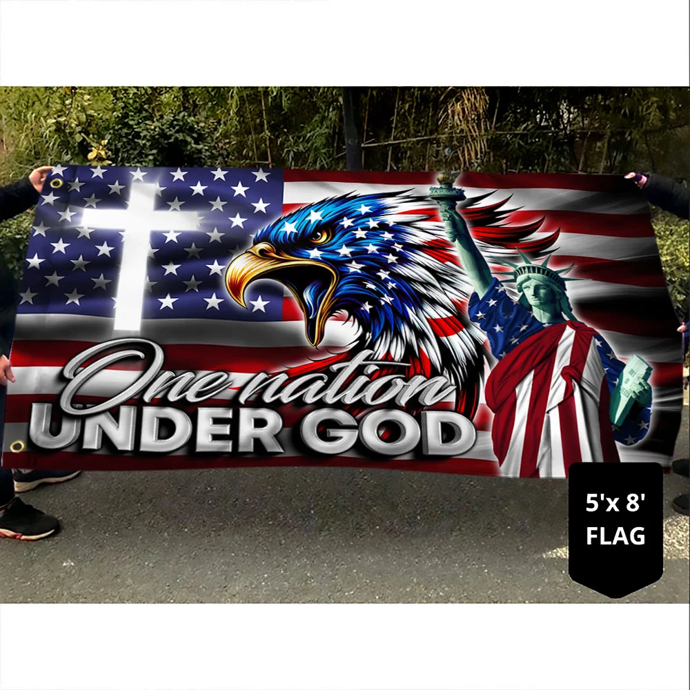 One Nation Under God Eagle Grommet Flag TQN2699GF