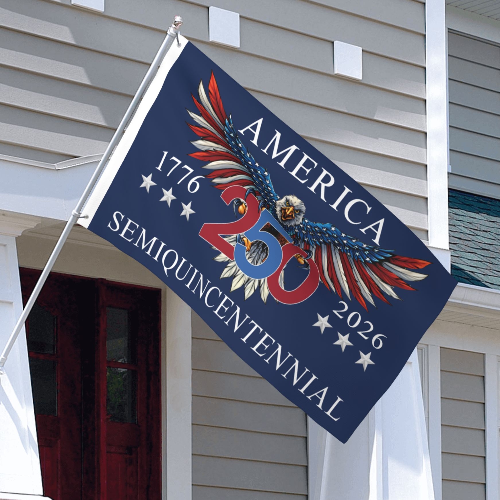 America 250th Anniversary Semiquincentennial Eagle Grommet Flag 1776-2026 USAMR2501