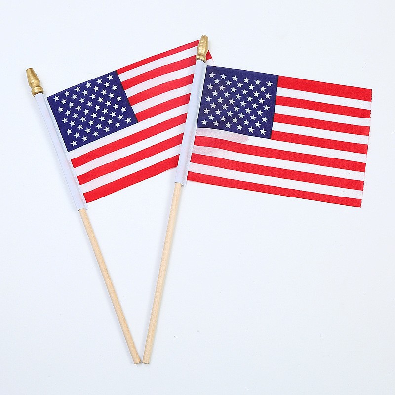 4×6 Inch American Flag on Stick – Small USA Handheld Flags for Events & Celebrations