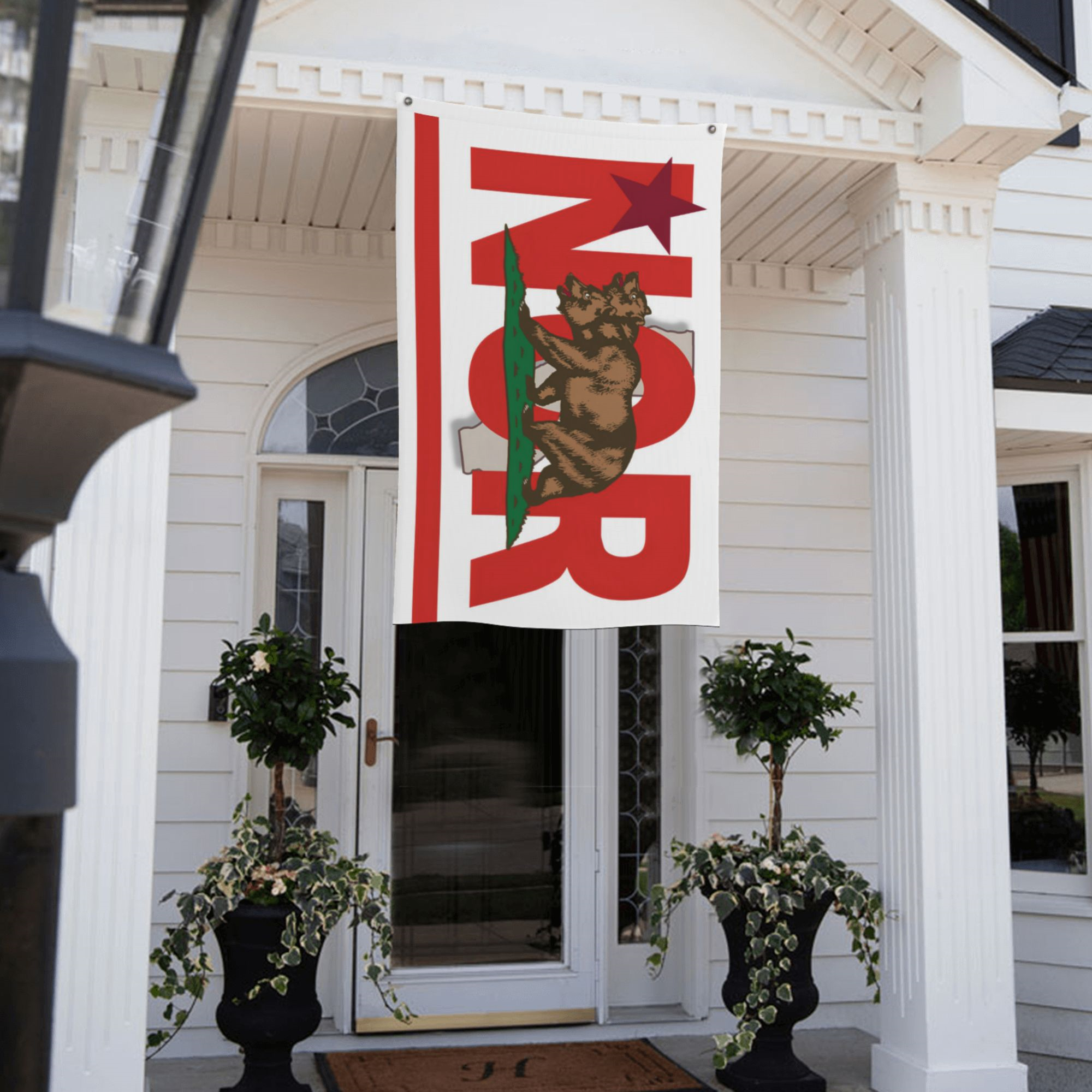 NCR Flag New California Republic Flag - Fallout Two Head Bear Flag