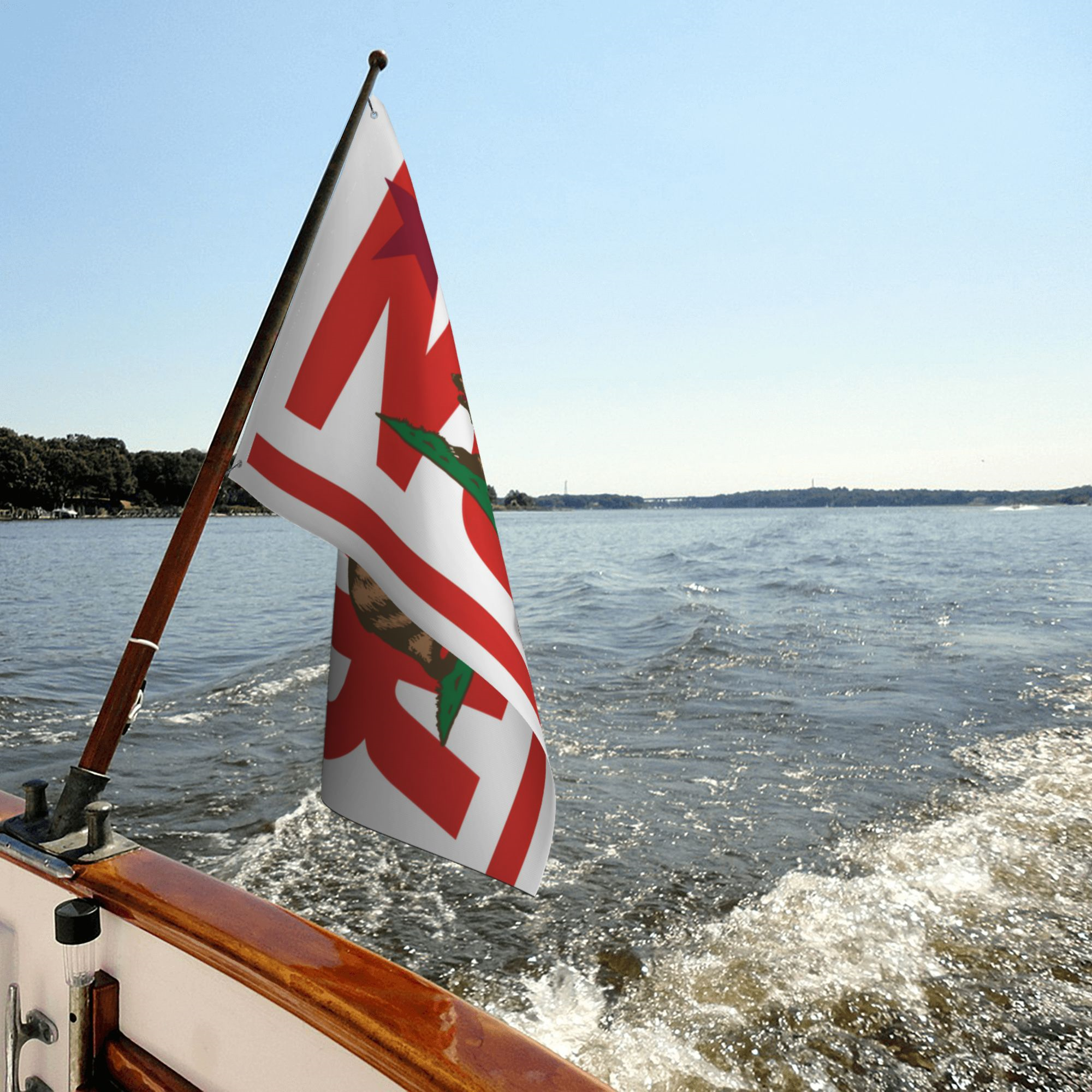 NCR Flag New California Republic Flag - Fallout Two Head Bear Flag