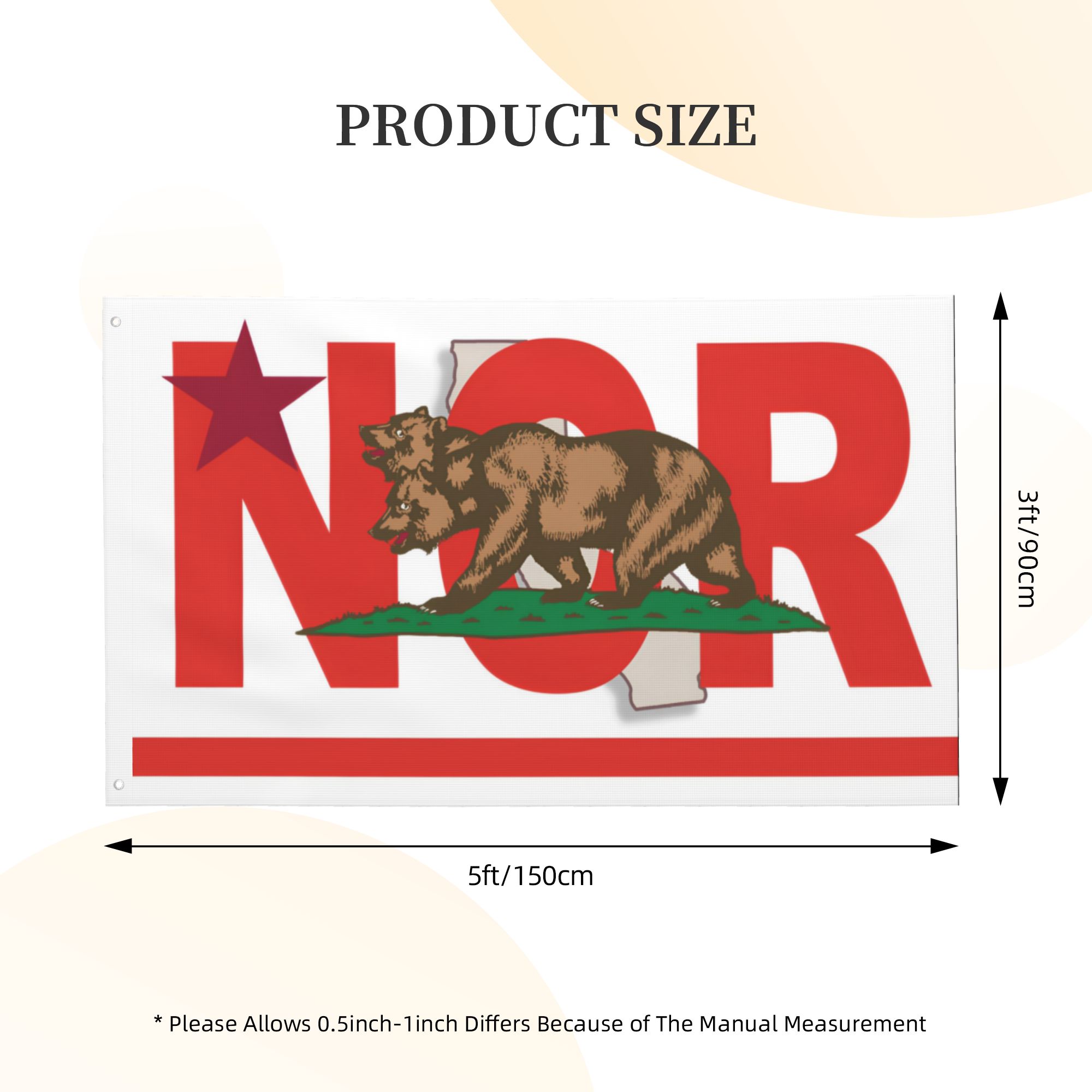 NCR Flag New California Republic Flag - Fallout Two Head Bear Flag