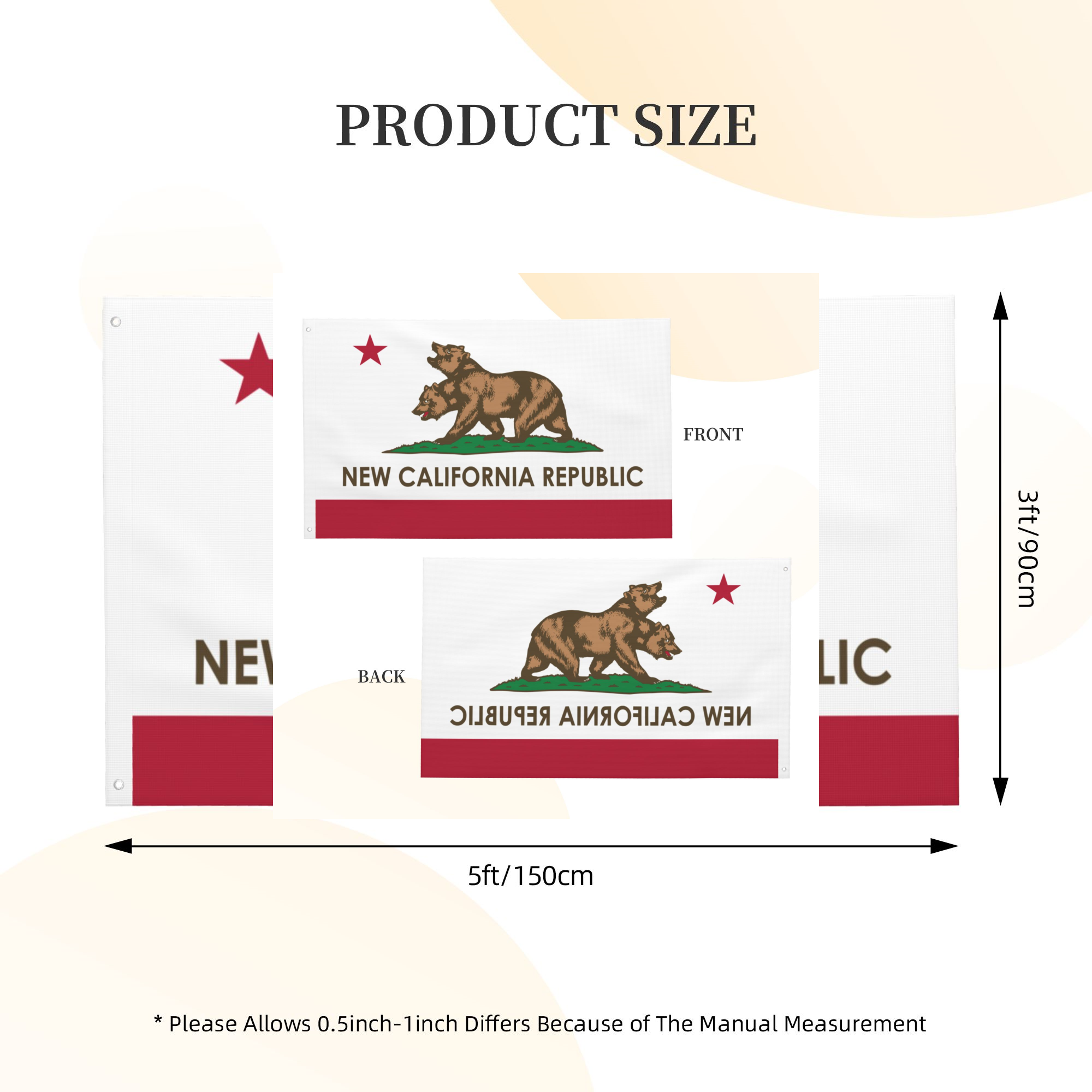 New California Republic Flag Fallout NCR Flag - For The Republic