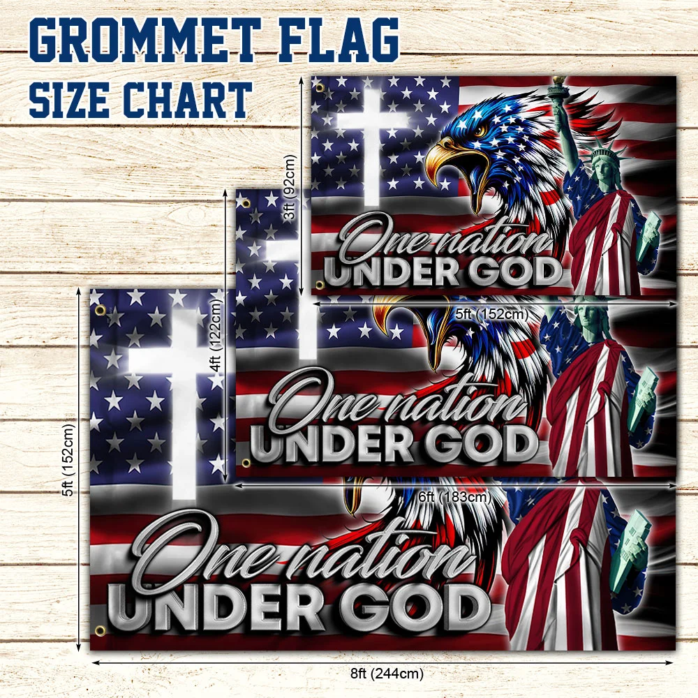 One Nation Under God Eagle Grommet Flag TQN2699GF
