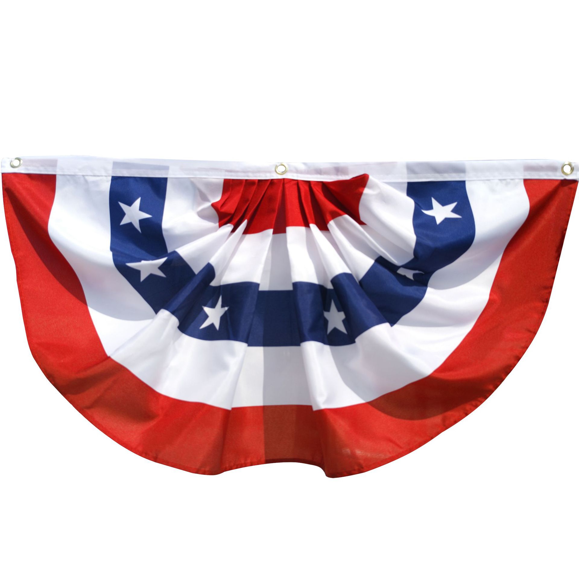American Pleated Fan Flag USA Patriotic Half Fan Bunting Flag - 4th of July Decorations
