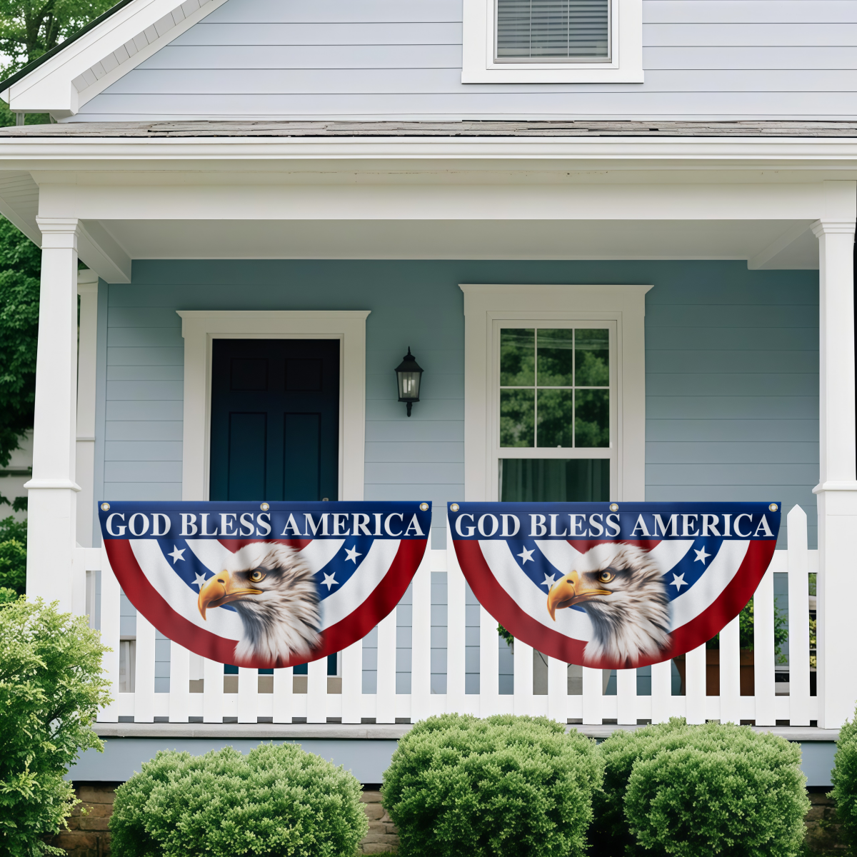 Patriotic Eagle Stars Fan Flag - God Bless America Double-Sided Printed Flag CULML45NFL