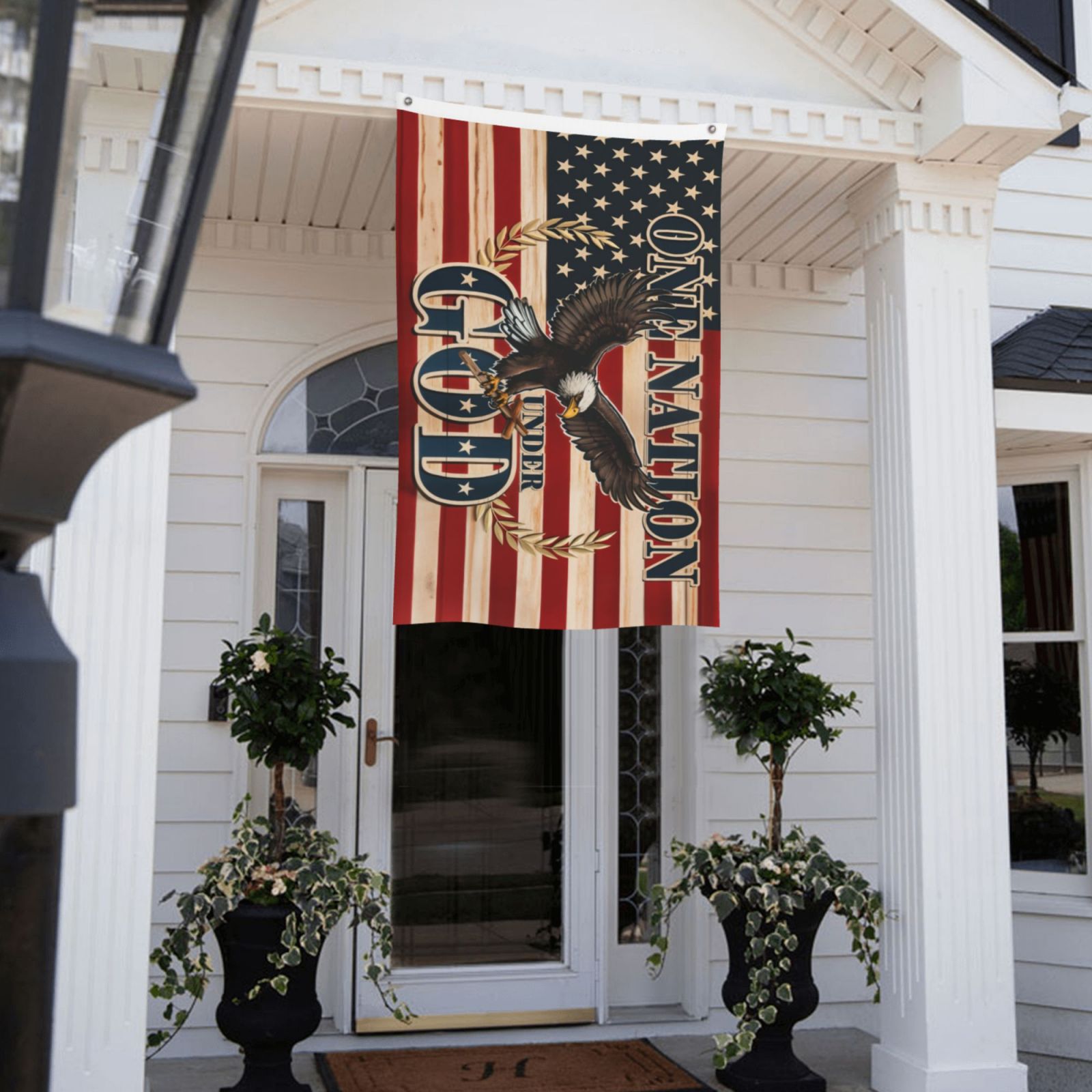 Patriotic Eagle Grommet Flag - One Nation Under God Double-Sided Printed Flag CULTQ35FD