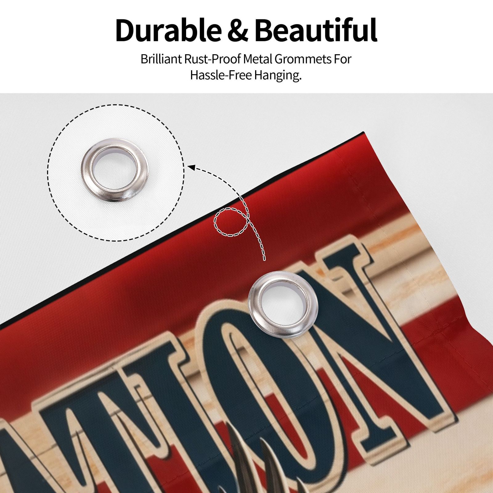 Patriotic Eagle Grommet Flag - One Nation Under God Double-Sided Printed Flag CULTQ35FD