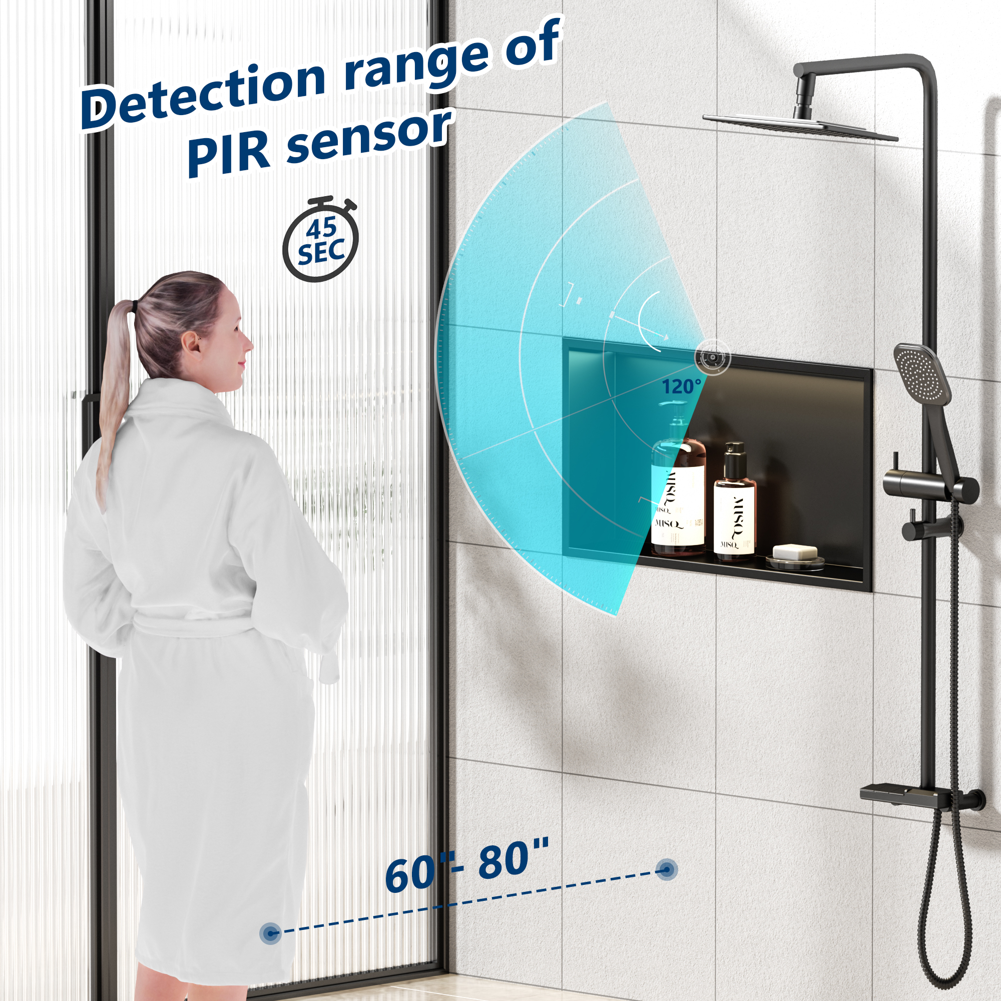 Neohomee 36x12 Matte Black Wall Niche with Non-dimmable LED Light Strip, StainlessSteel Shower Niche Cabinet, NO Tile Needed Recessed Niche Storage Organizer for Shampoo