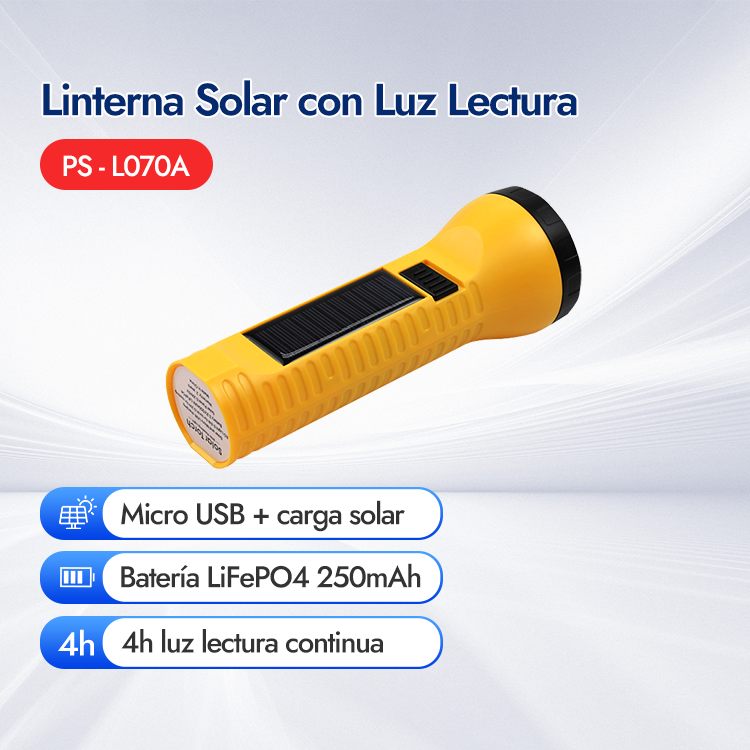 Linterna Solar con Luz Lectura PS-L070A