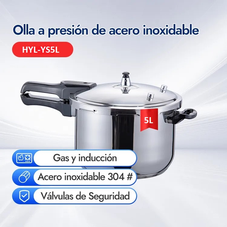Olla a presión de acero inoxidable 5L Haitech HYL-S5L