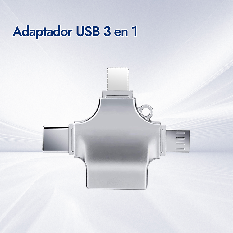 Adaptador USB 3 en 1