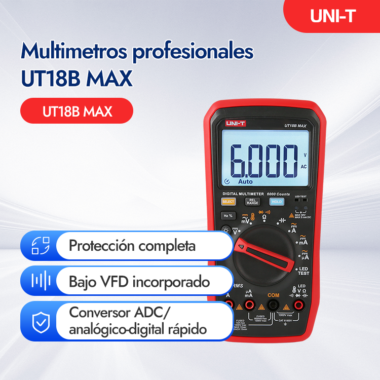 Multimetros profesionales UT18B MAX