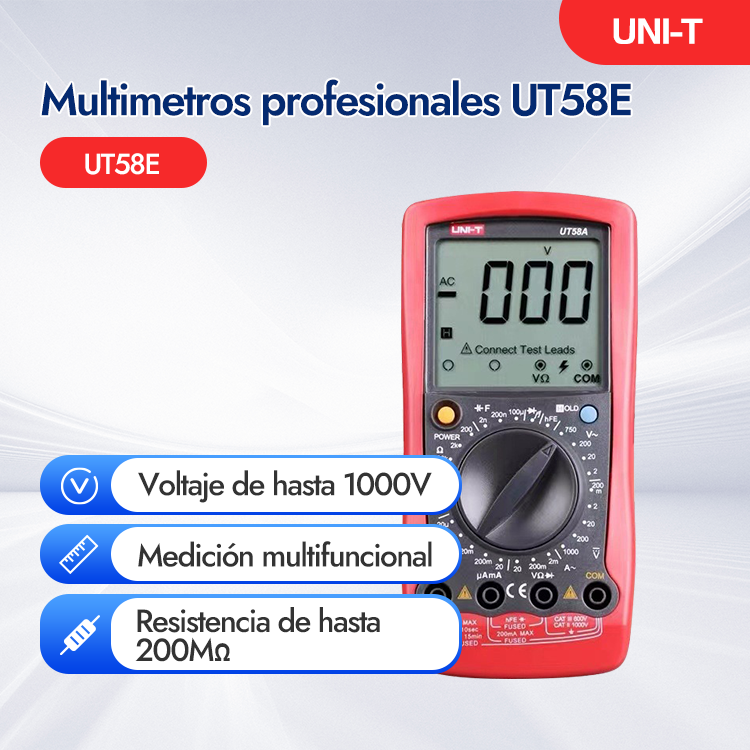 Multimetros profesionales UT58E