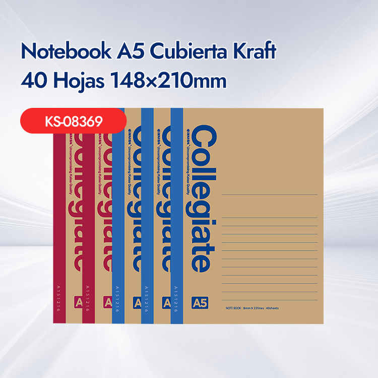 Notebook A5 Cubierta Kraft 40 Hojas 148×210mm
