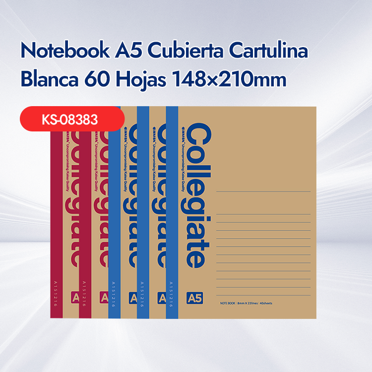 Notebook A5 Cubierta Kraft 60 Hojas 148×210mm