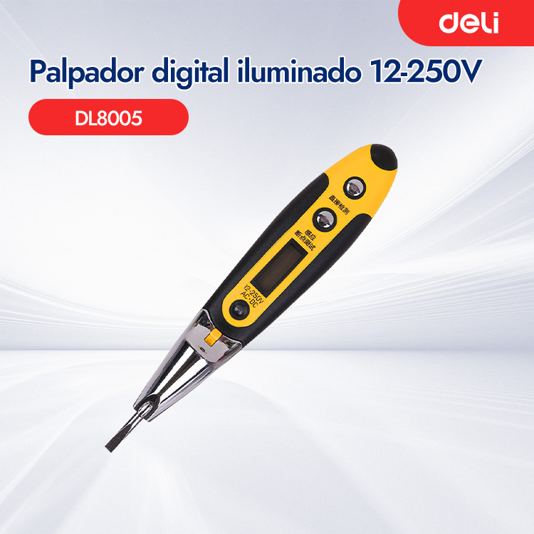 Palpador digital iluminado 12-250V DL8005