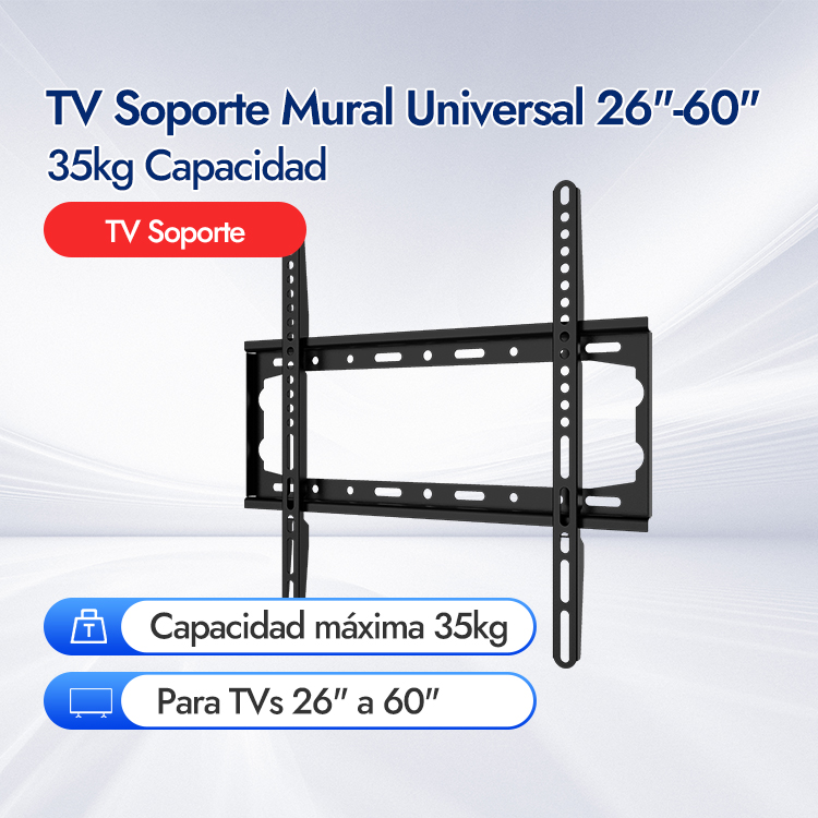 TV Soporte Mural Universal 26"-60" | 35kg Capacidad 