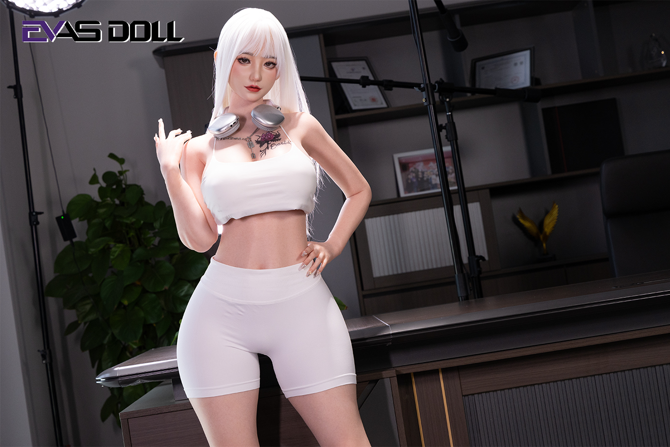 Evas Doll | Yilin - 5ft 6/167cm Snow White Hair Realistic Silicone Sex Doll