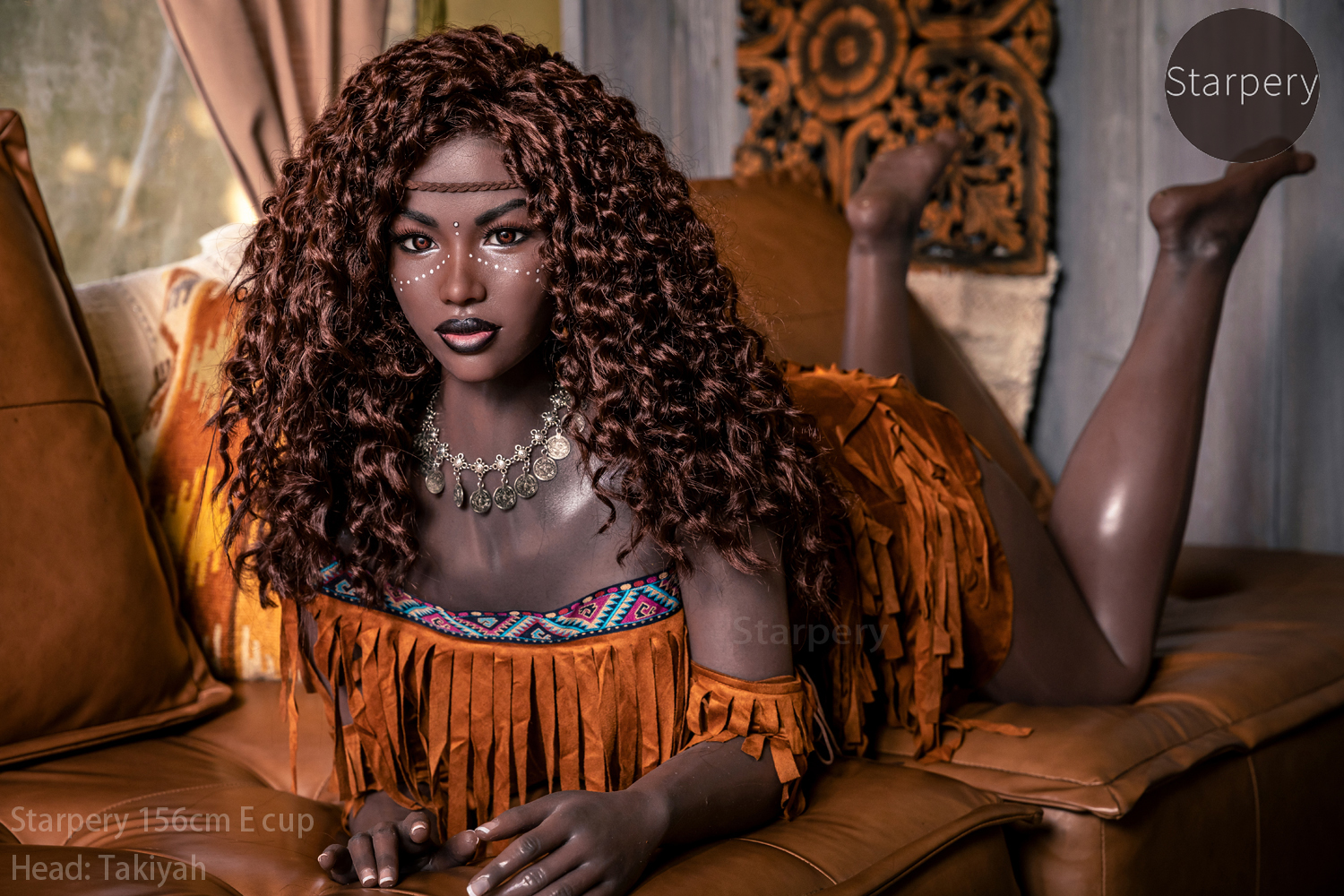 Starpery | Takiyah- 156cm / 5ft1 E-Cup Beautiful black skin sex doll