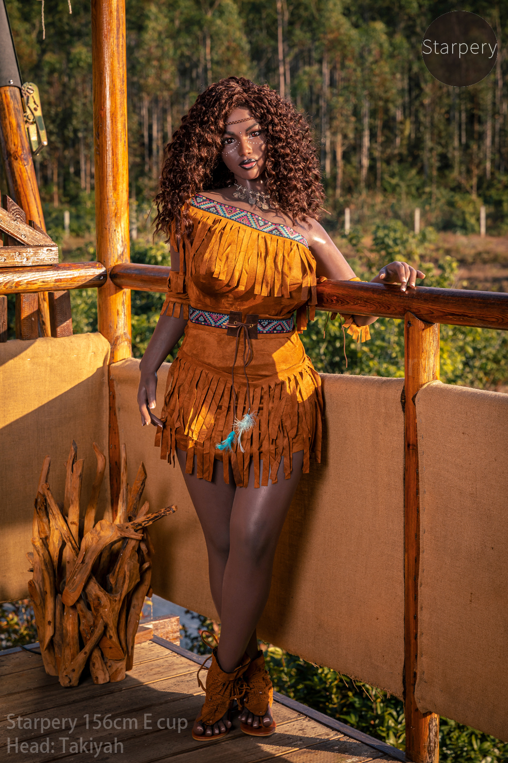 Starpery | Takiyah- 156cm / 5ft1 E-Cup Beautiful black skin sex doll