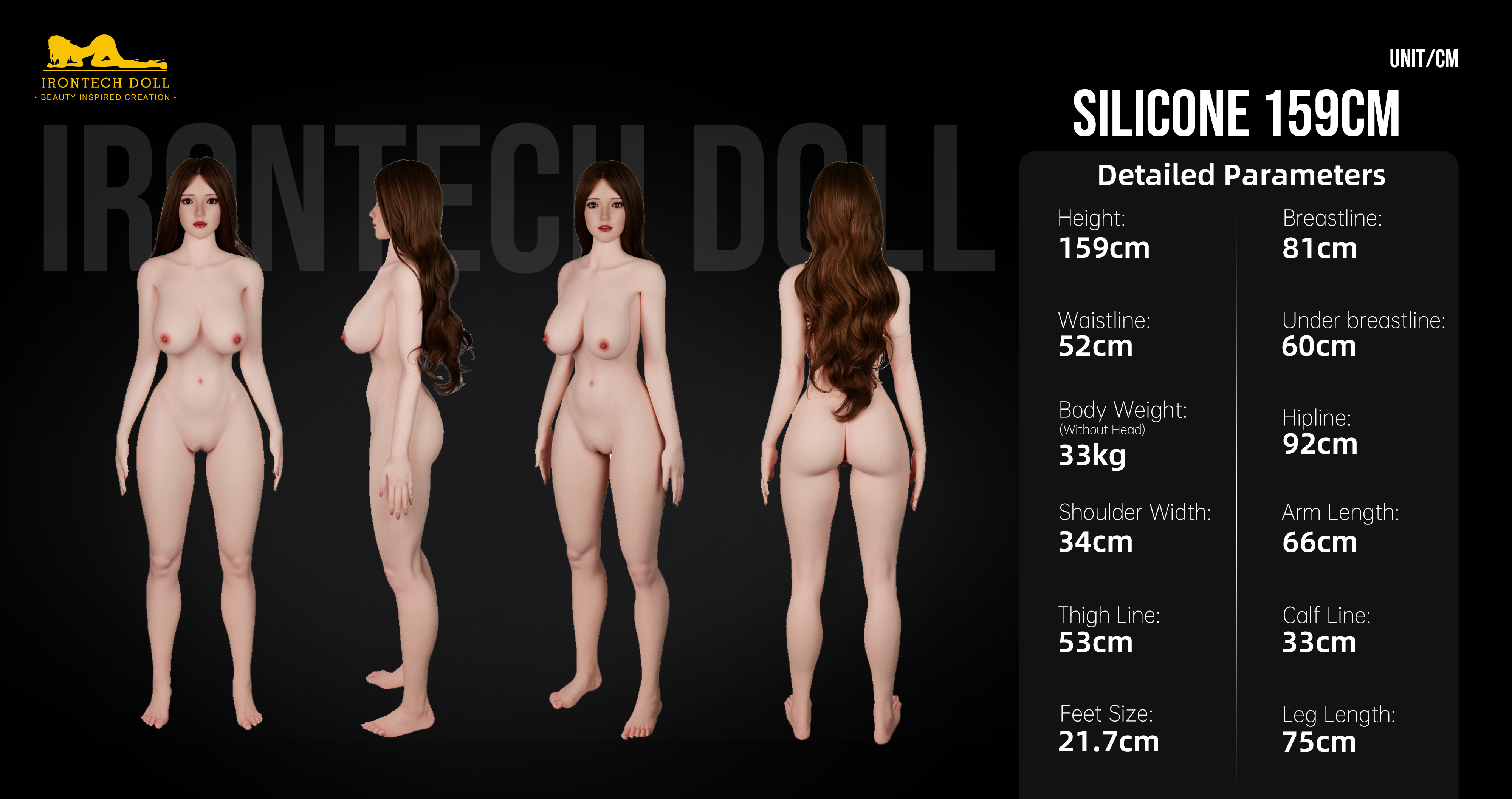 Irontech Doll 159cm full silicone body specifications