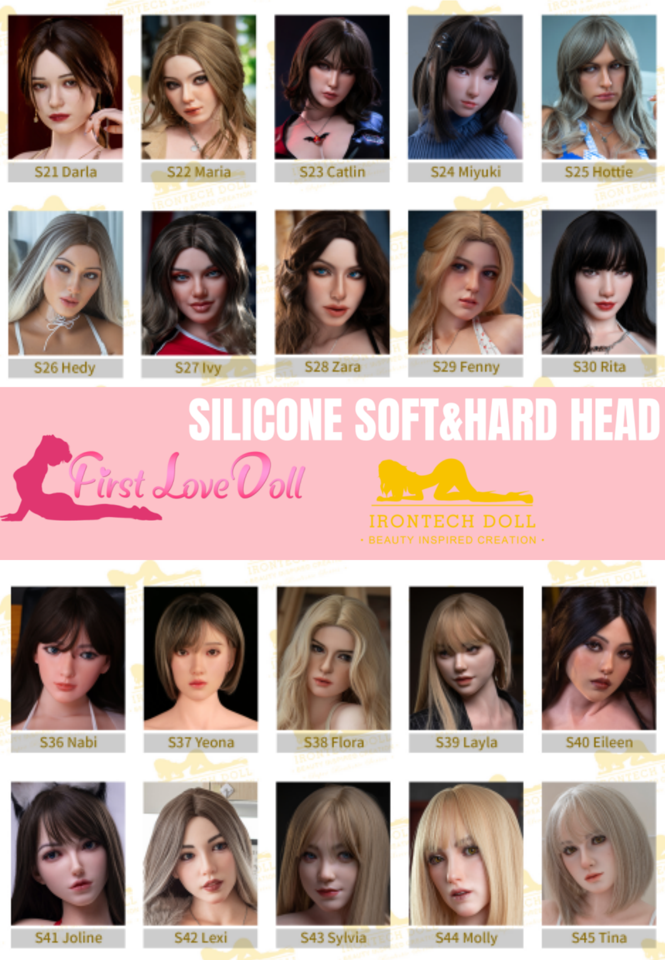 Irontech Doll Silicone Hard&Soft Head (Extra Doll Heads)