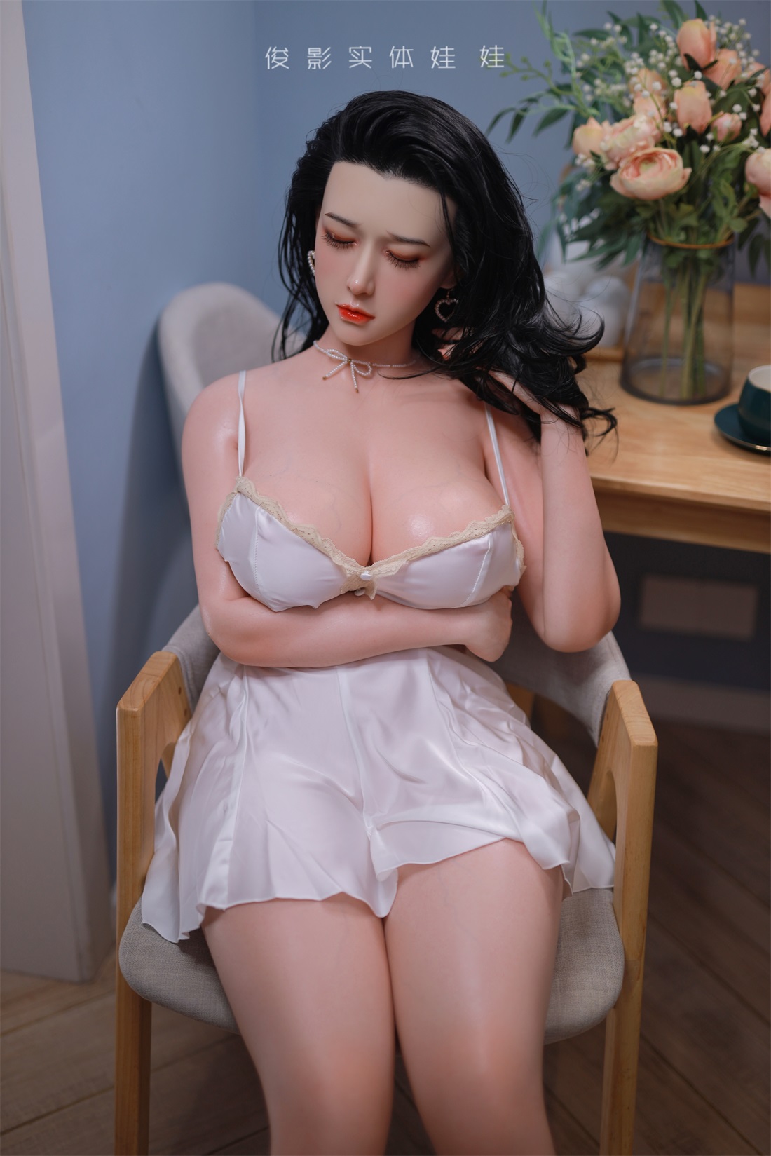 JY | Xiaoqian - 5ft 4/162cm Closed Eyes Silicone Big Breasts Sex Doll
