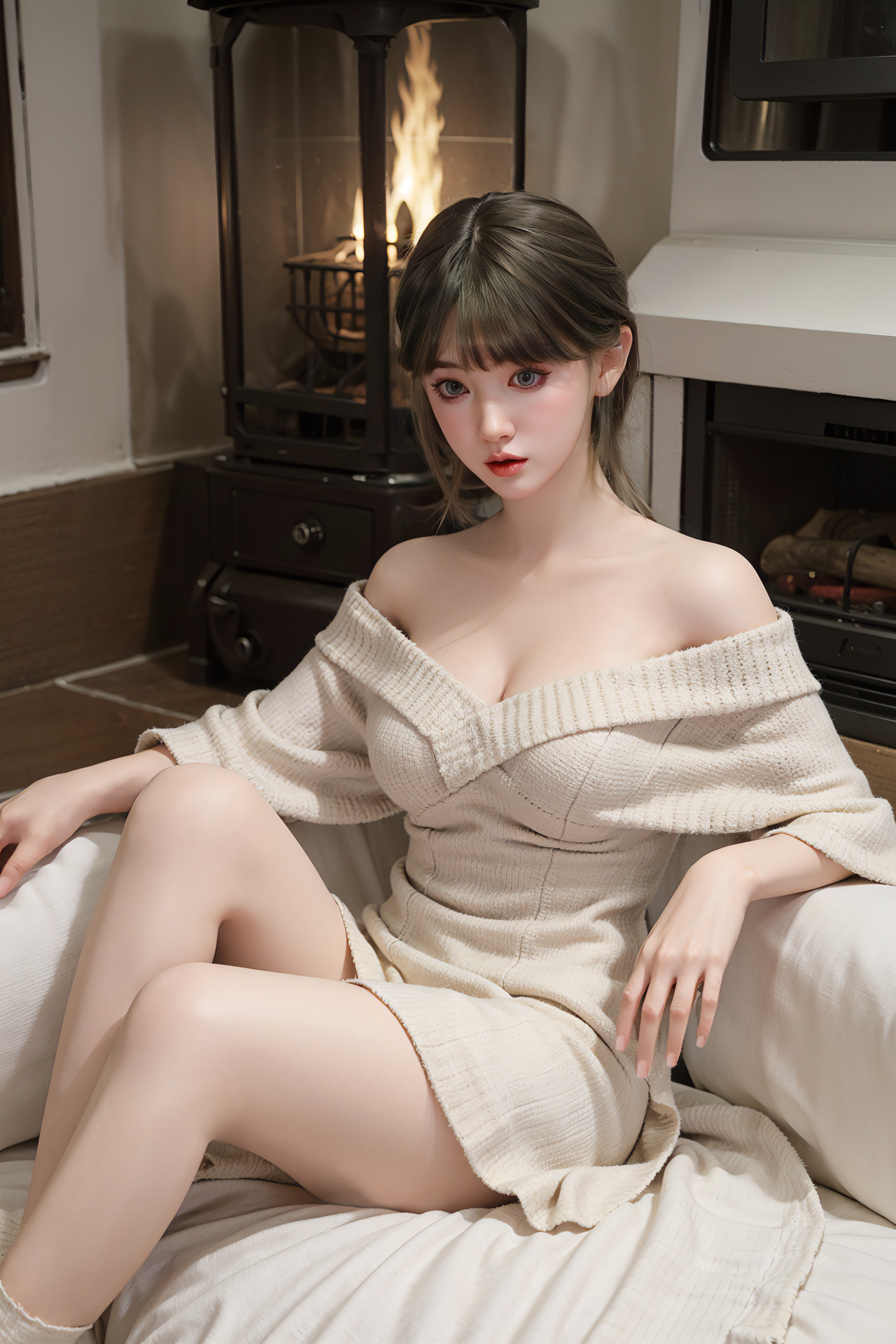 White - 159cm(5ft3) Japanese Lifelike Medium Breast ROS Silicone Sex Doll