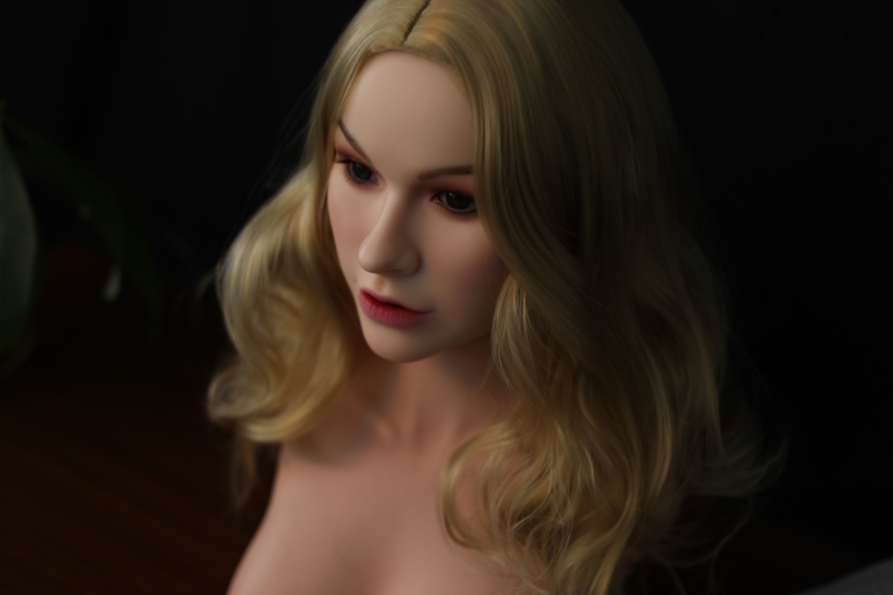 Orange In丨 Curly Hair Blonde Small Breast Sex Doll Torso