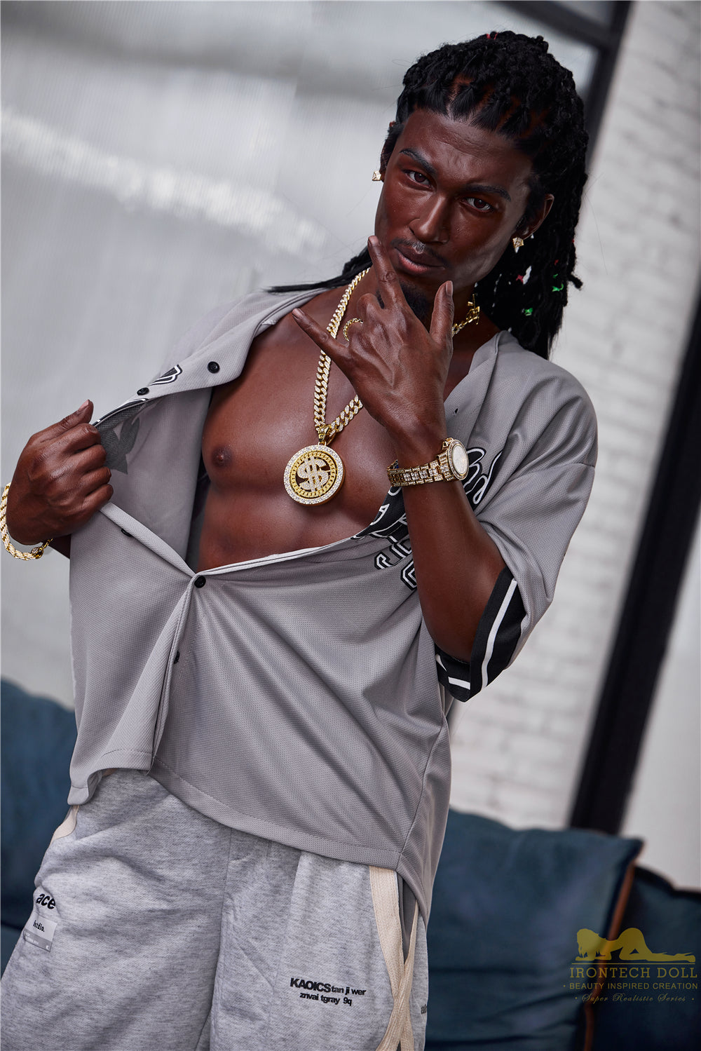 Irontech | Bill Ebony - 5ft7 (170cm) Silicone Male Sex Doll