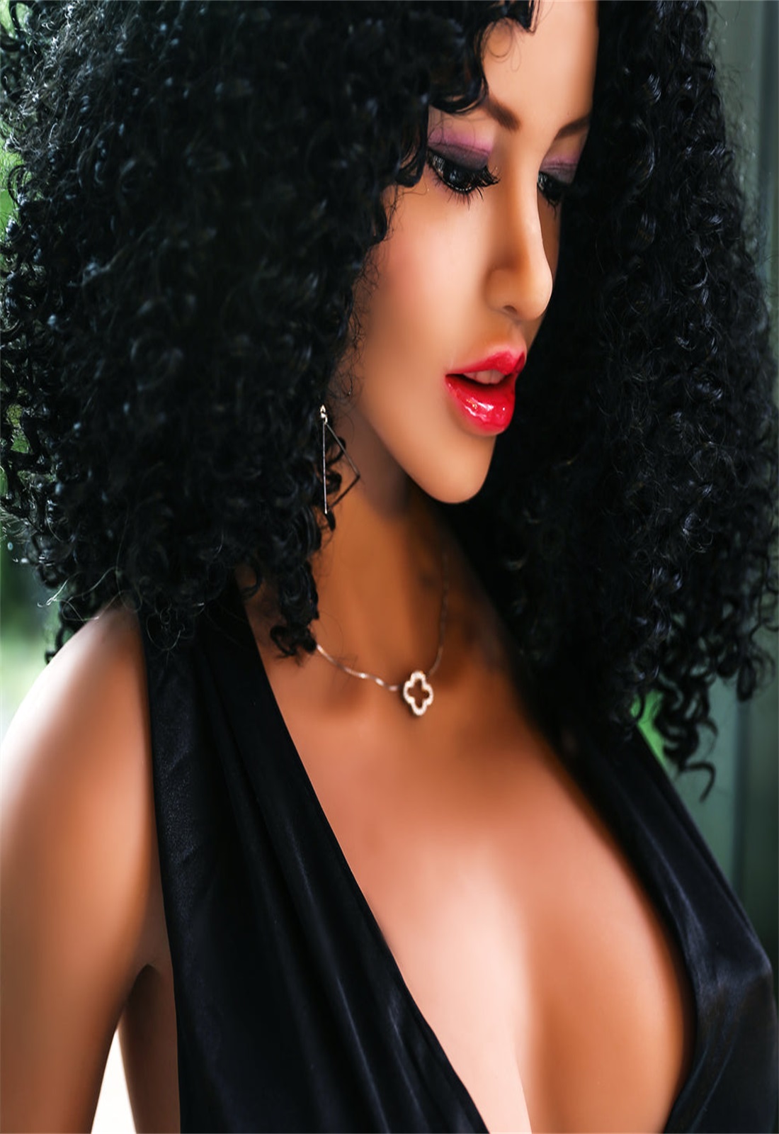 Erica - 158cm (5ft2) Big Breasts Life-Like Sex Doll With Pretty Afro Hair(In Stock US)