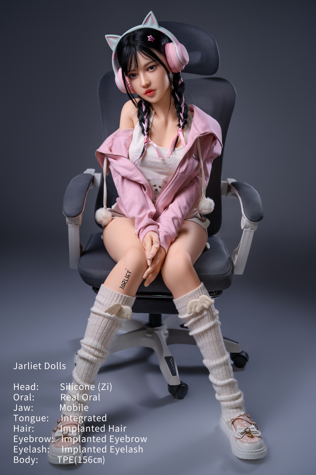 Jarliet | Zi- 5ft 1 /156cm Movable Jaw Silicone Head Sex Doll