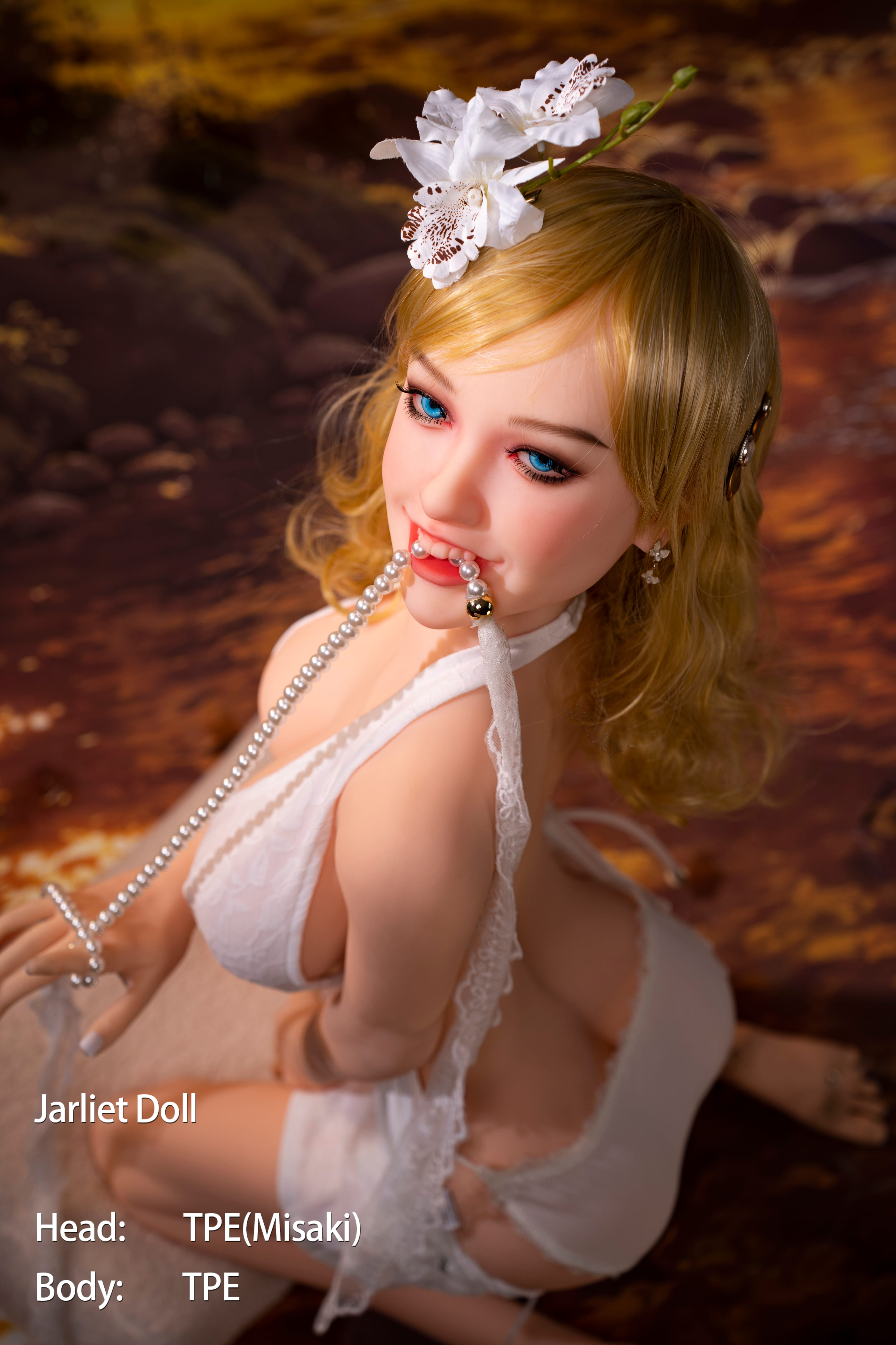 Jarliet Misaki 150cm golden-hair TPE sex doll