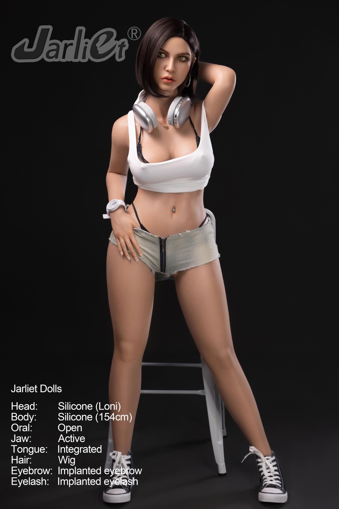 Jarliet丨Loni -5ft 1/154cm Movable Jaw Skinny Silicone Sex Doll-Honeylovedoll