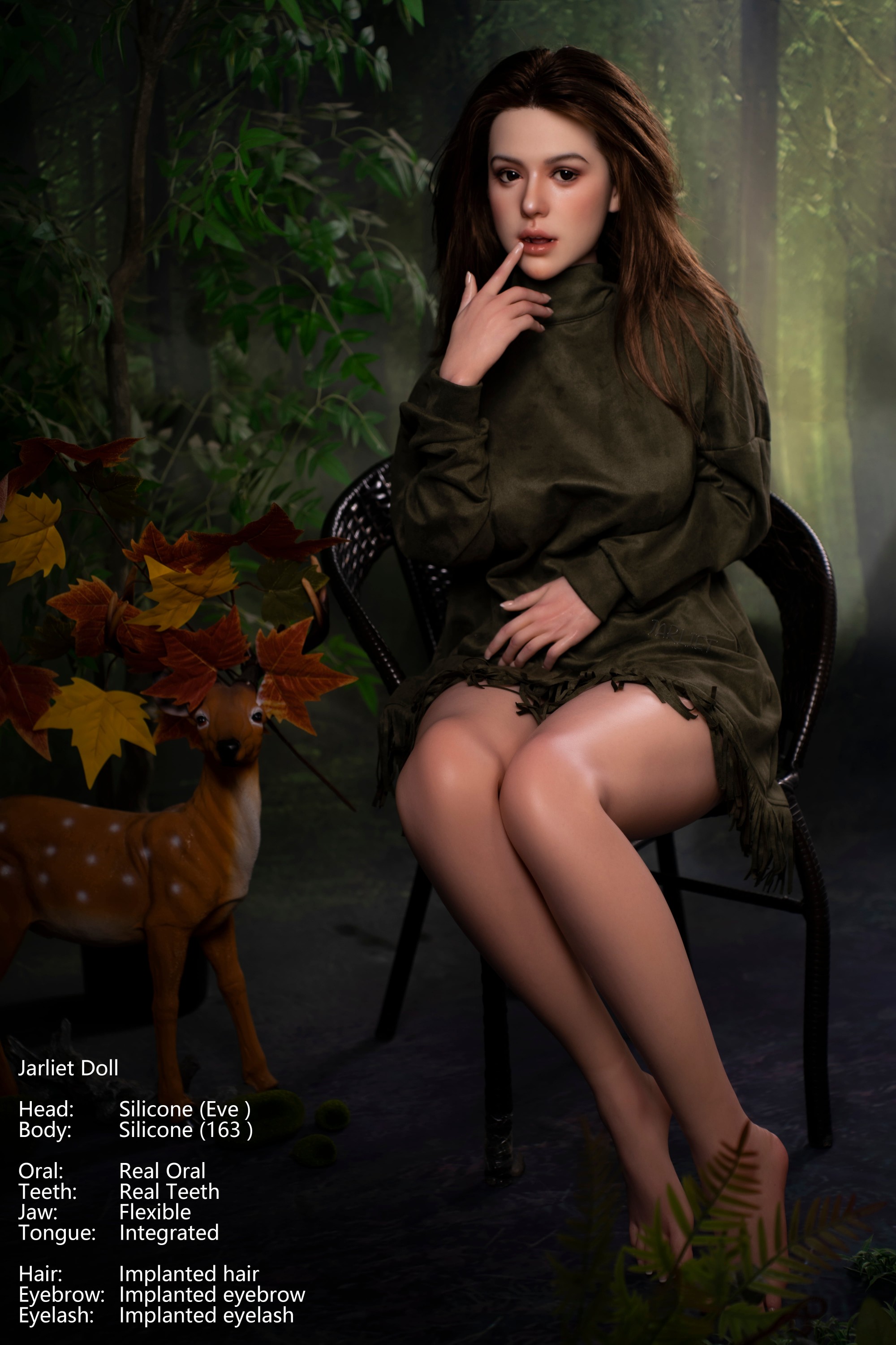 Jarliet | Eve -5ft 3/163cm Big Breasts ROS Head Full Silicone Sex Doll