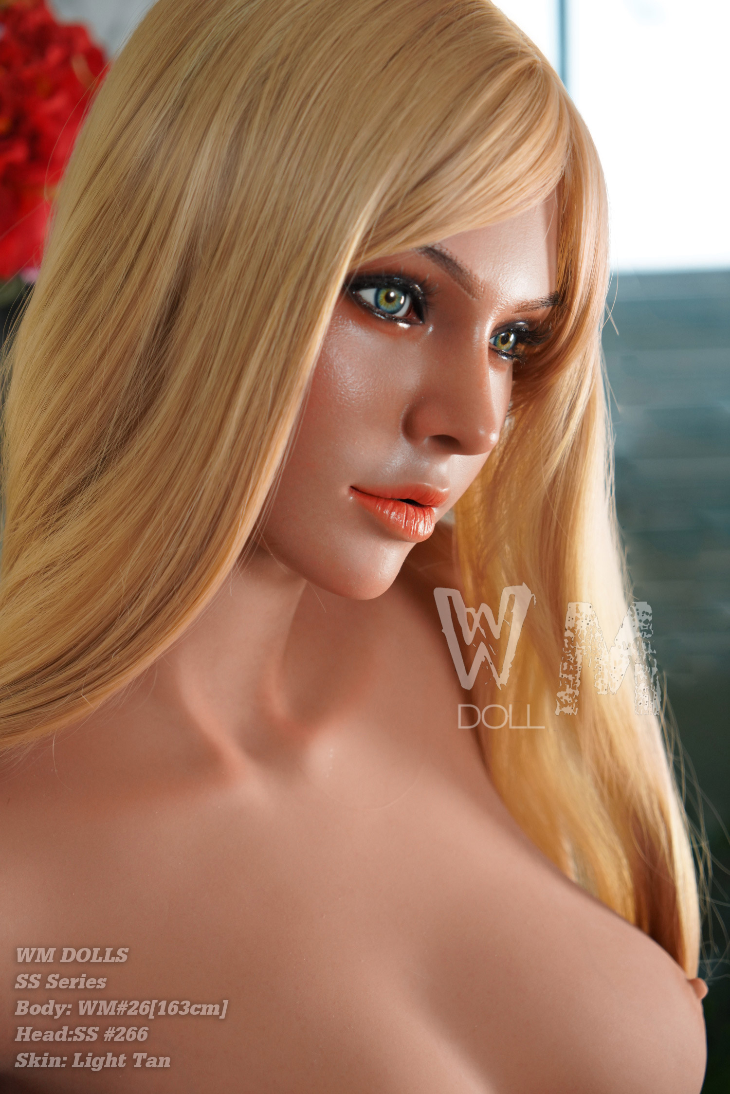 WM | Jessi-5ft4/163cm D-Cup ROS Silicone Head S-TPE Body Sex Doll