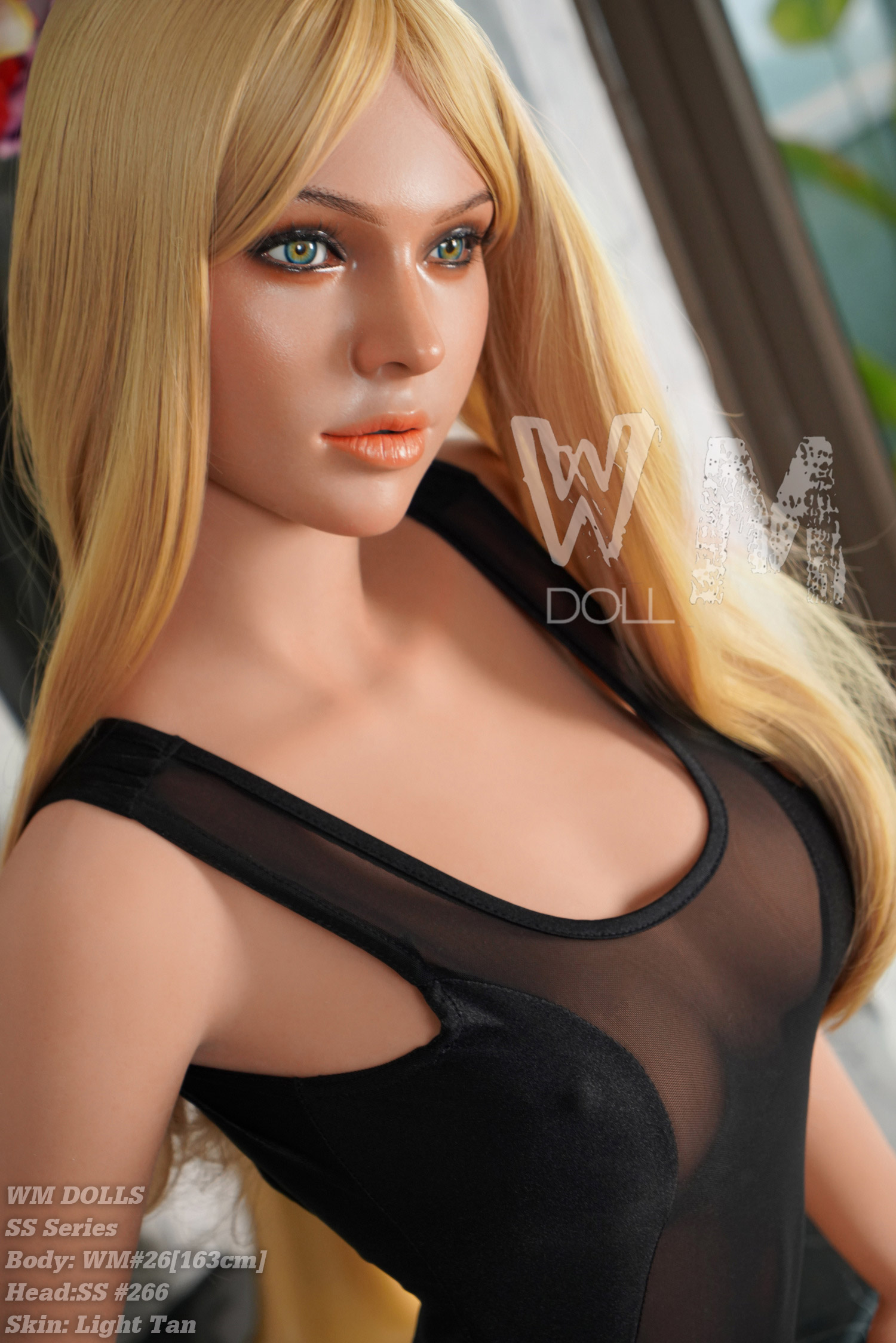 WM | Jessi-5ft4/163cm D-Cup ROS Silicone Head S-TPE Body Sex Doll