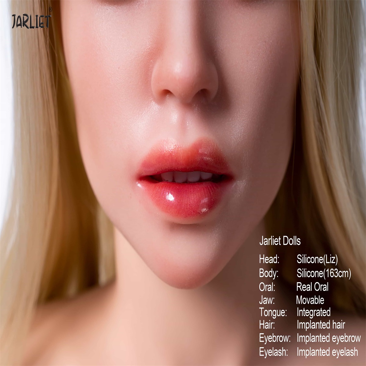 Jarliet |Liz-5ft 4/163cm Real Oral Moveable Jaw Silicone Sex Doll