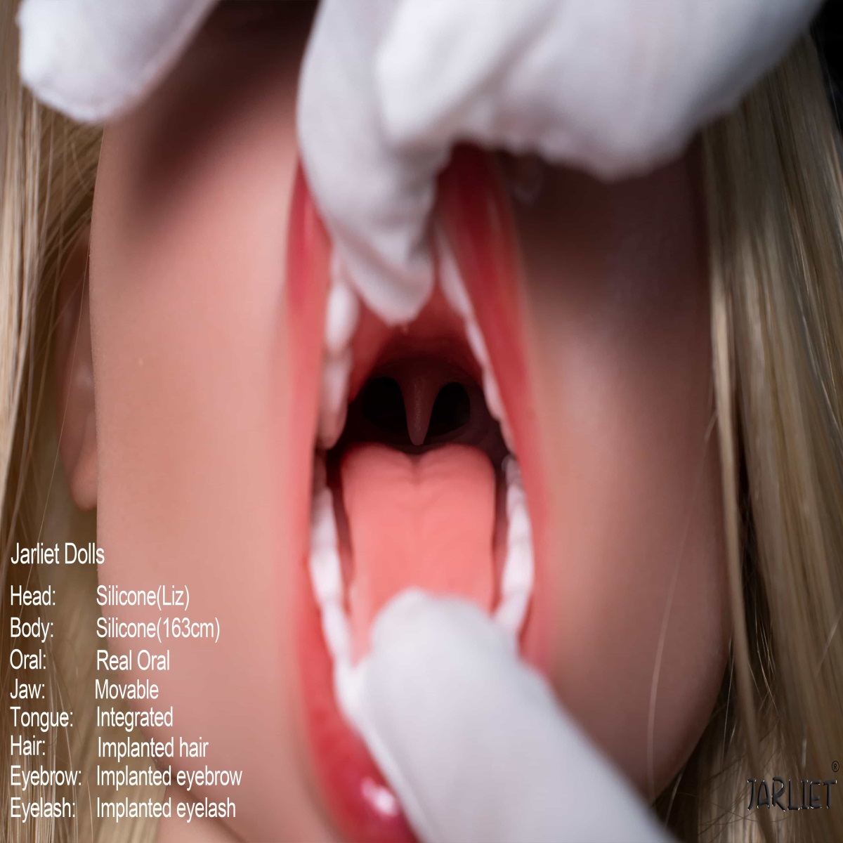 Jarliet |Liz-5ft 4/163cm Real Oral Moveable Jaw Silicone Sex Doll