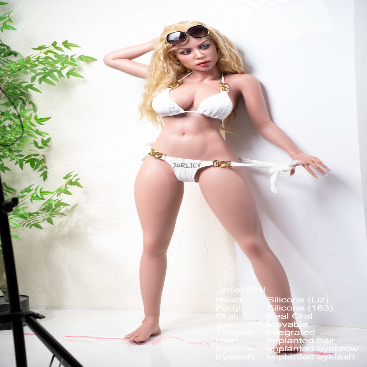 Jarliet |Liz-5ft 4/163cm Real Oral Moveable Jaw Silicone Sex Doll