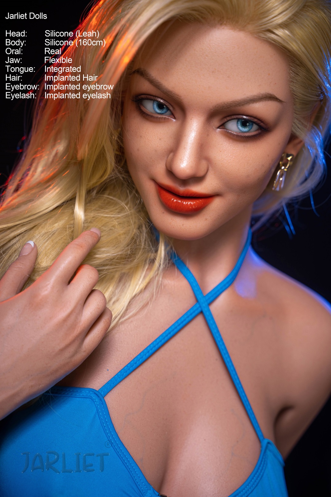 Jarliet丨Leah -5ft 2/160cm Movable Jaw Skinny Silicone Sex Doll-Honeylovedoll