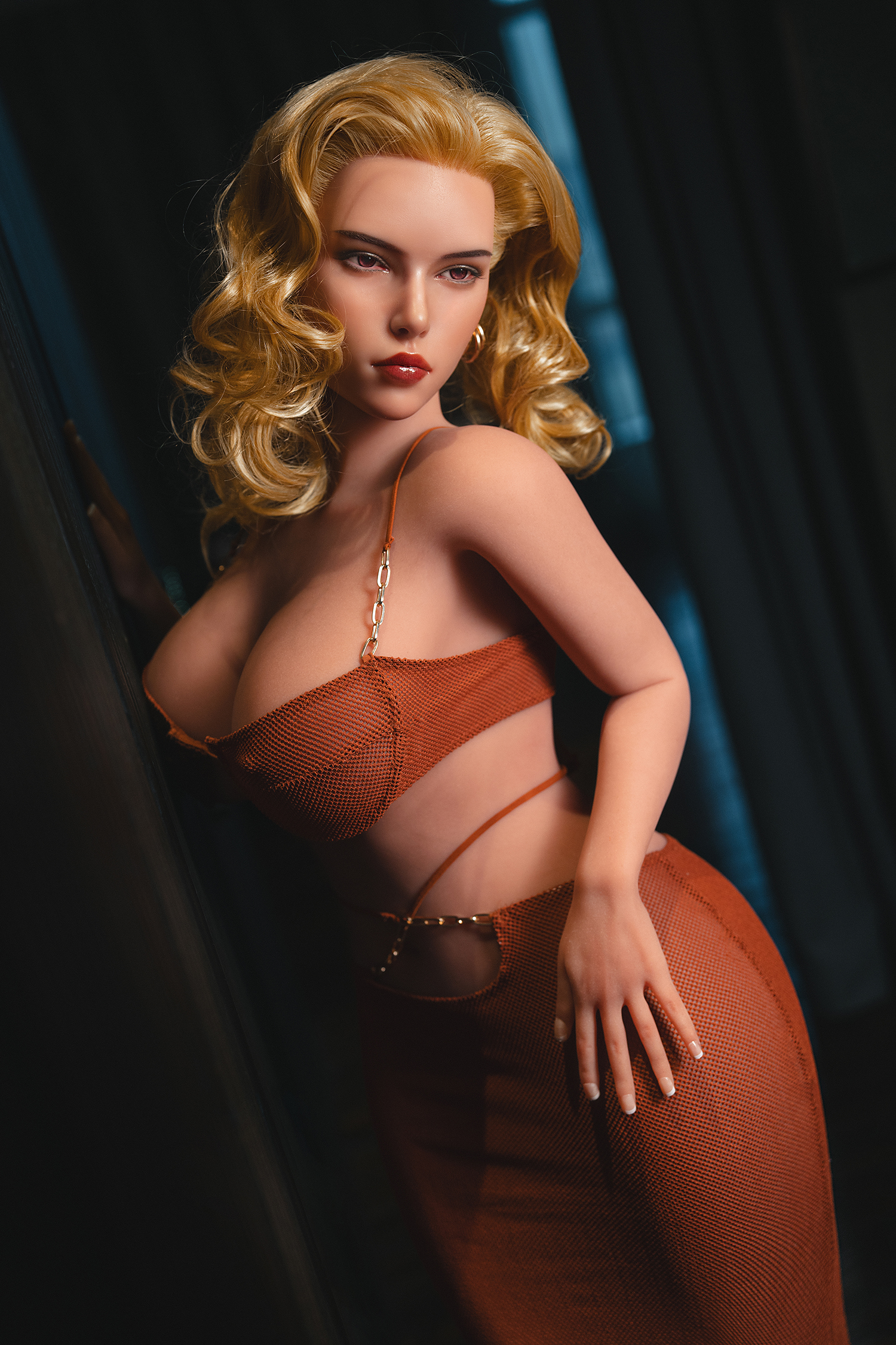Amelia - 5ft4/162cm BBW Realistic Silicone Head Sex Doll 