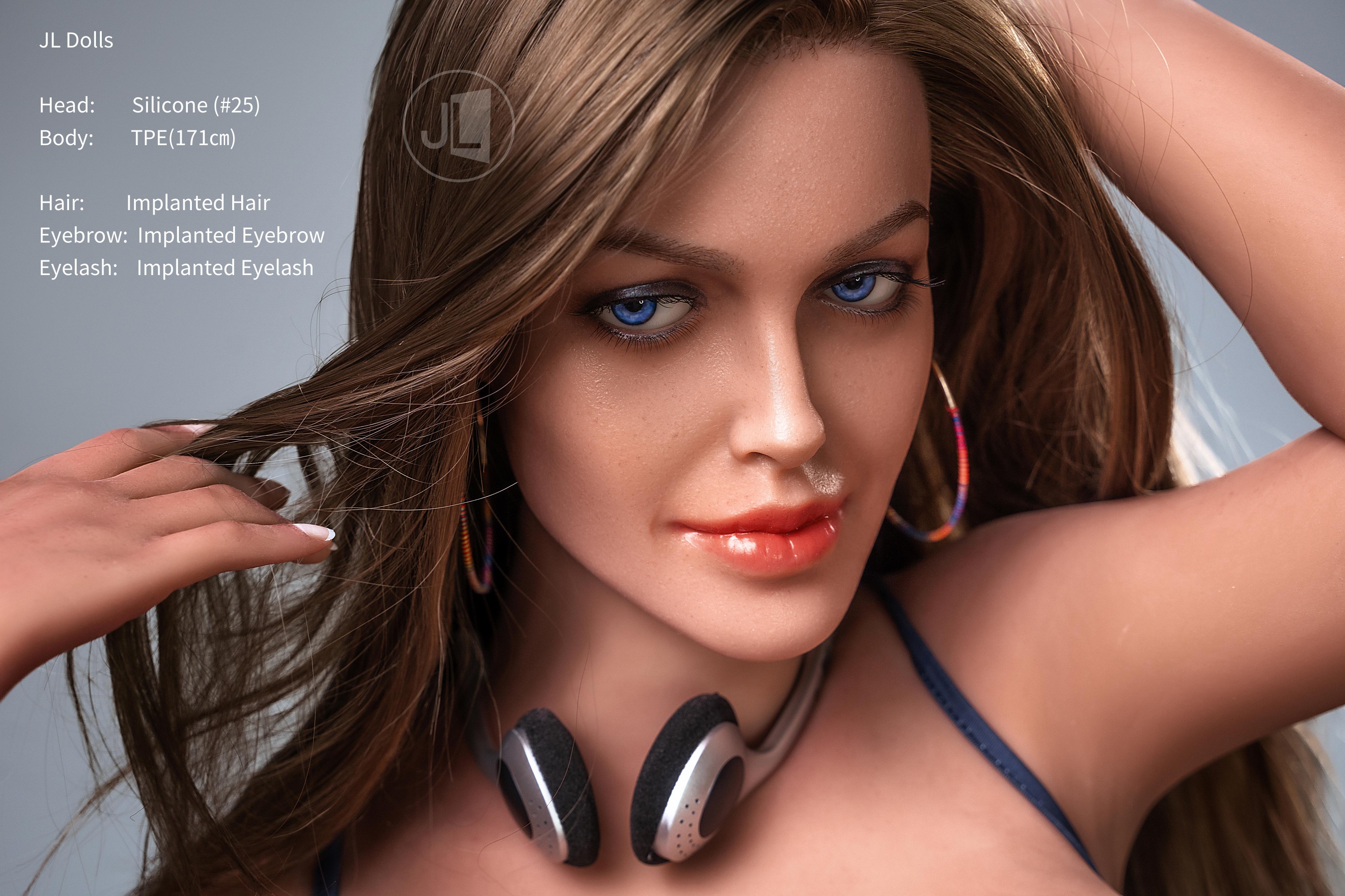 Jarliet | Gina -5ft 7/171cm Silicone Head BBW Sex Doll (In Stock US)