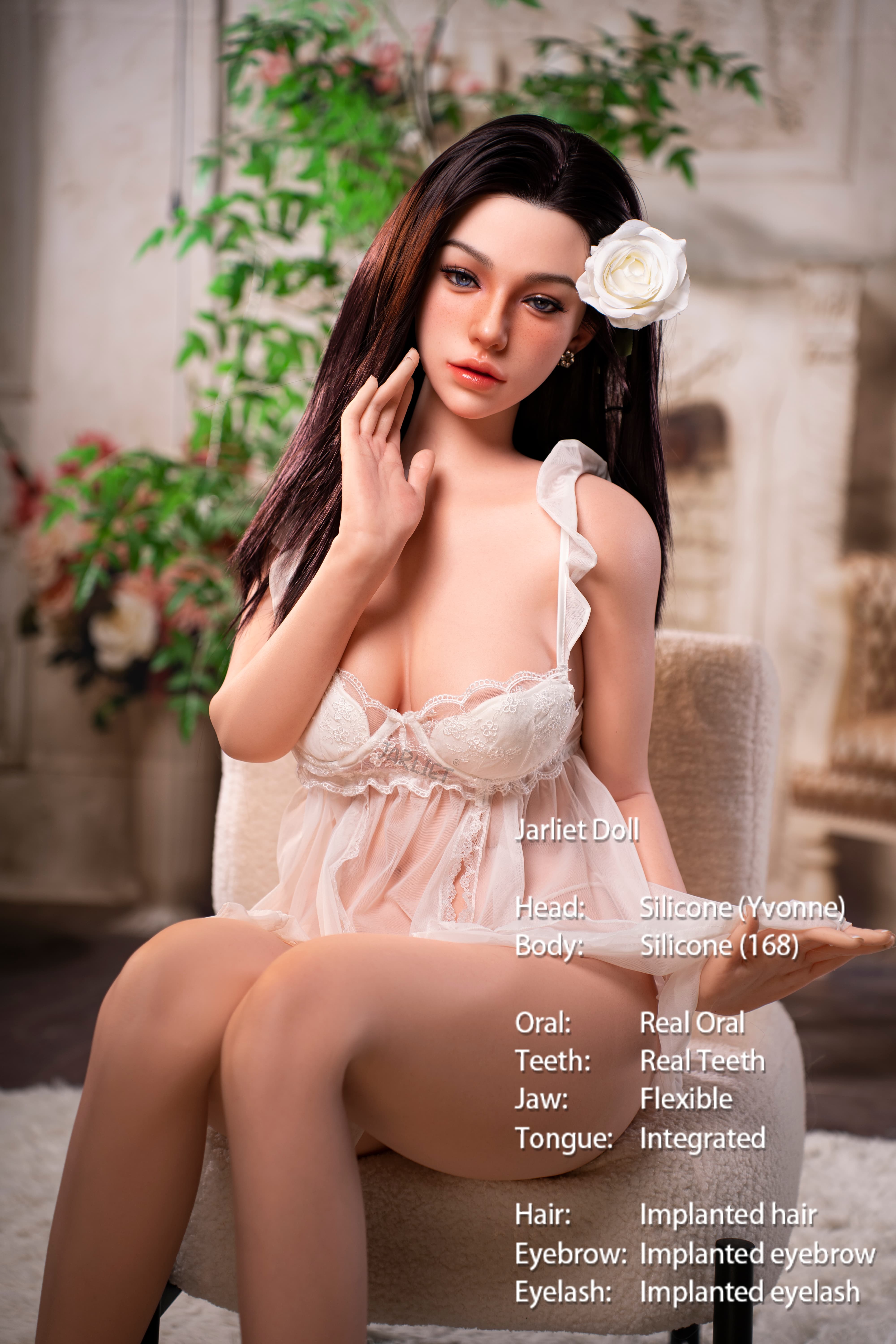 Jarliet | Yvonne -5ft 6/168cm D-Cup Realistic ROS Head Full Silicone Sex Doll