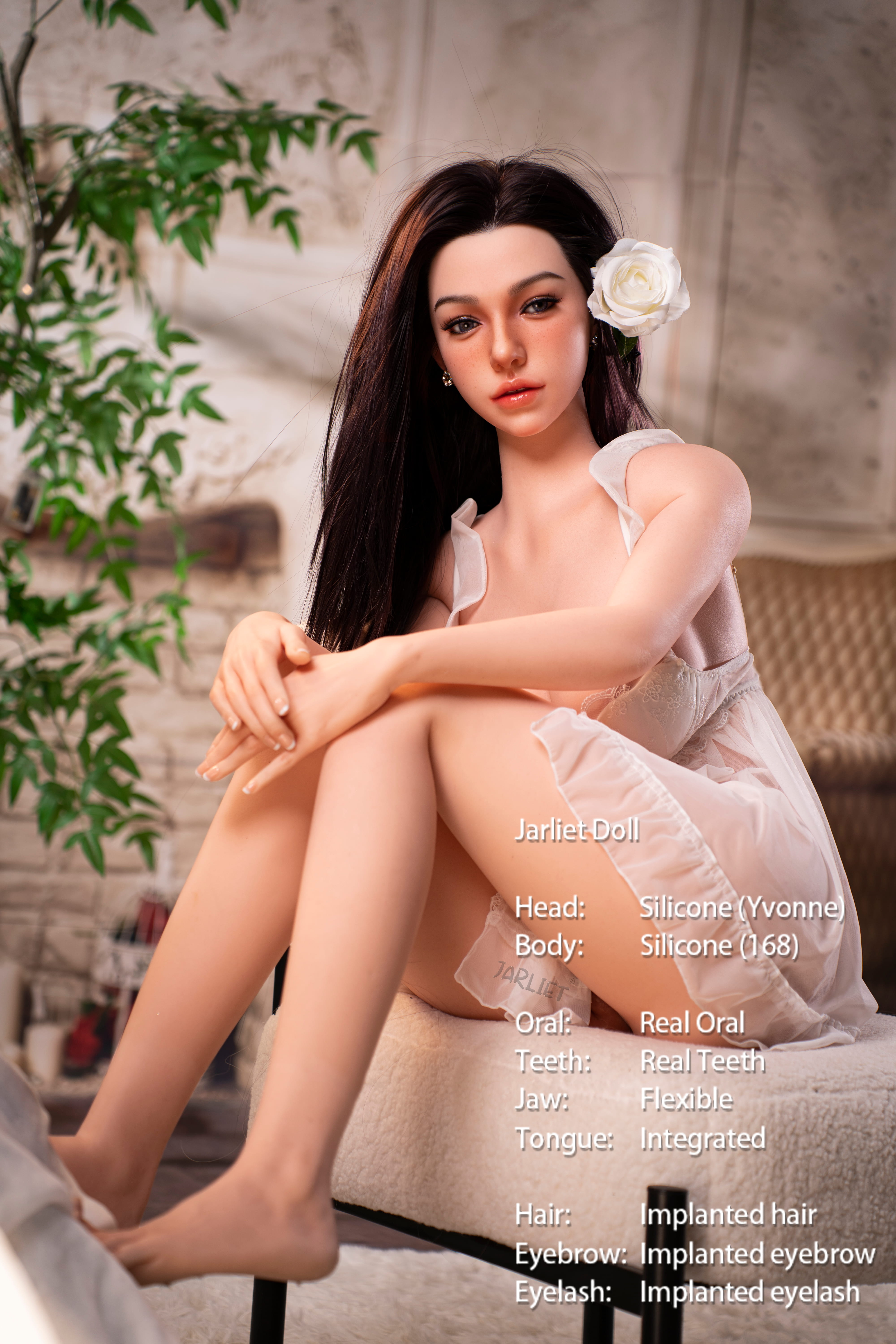 Jarliet | Yvonne -5ft 6/168cm D-Cup Realistic ROS Head Full Silicone Sex Doll
