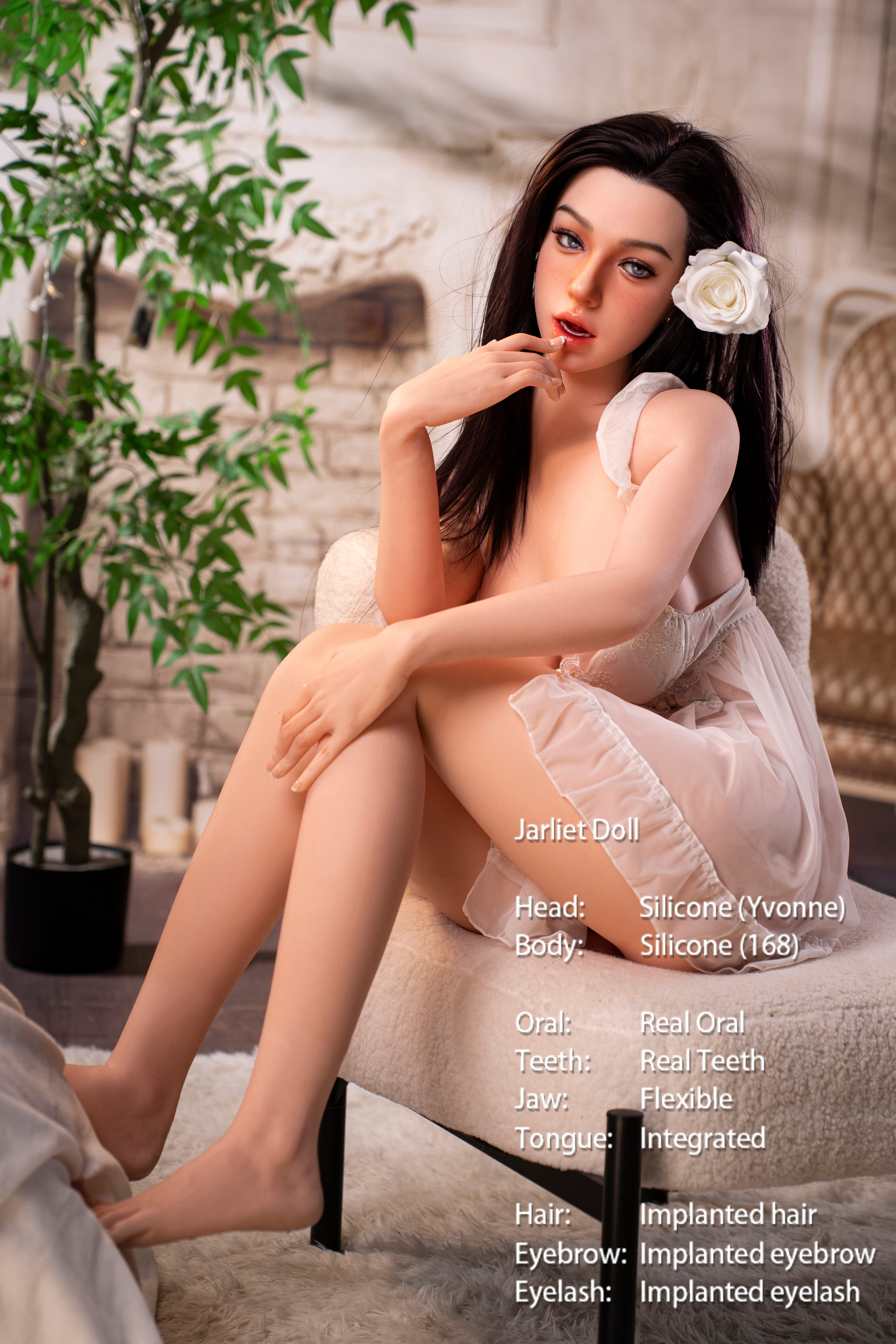 Jarliet | Yvonne -5ft 6/168cm D-Cup Realistic ROS Head Full Silicone Sex Doll
