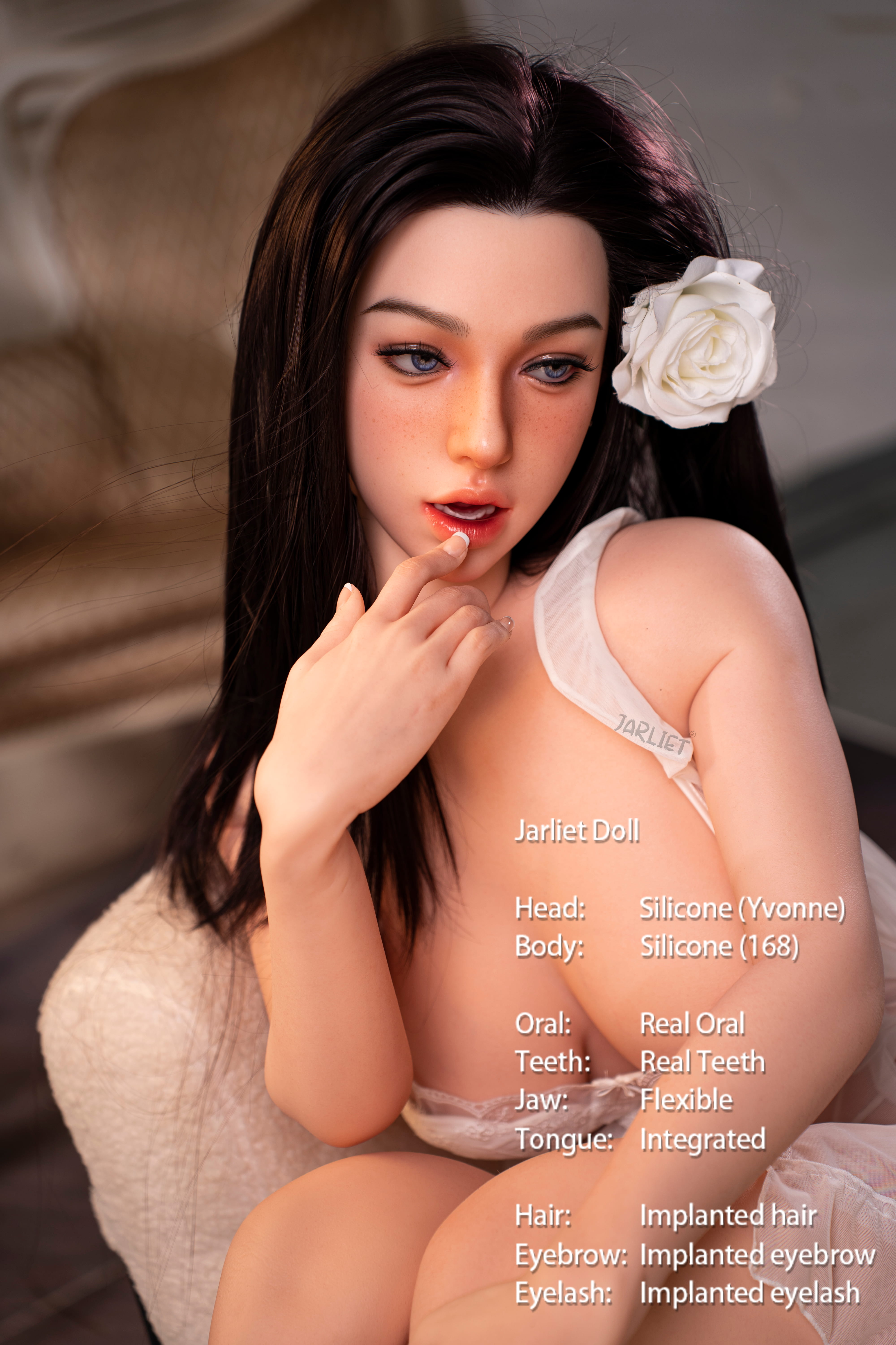 Jarliet | Yvonne -5ft 6/168cm D-Cup Realistic ROS Head Full Silicone Sex Doll