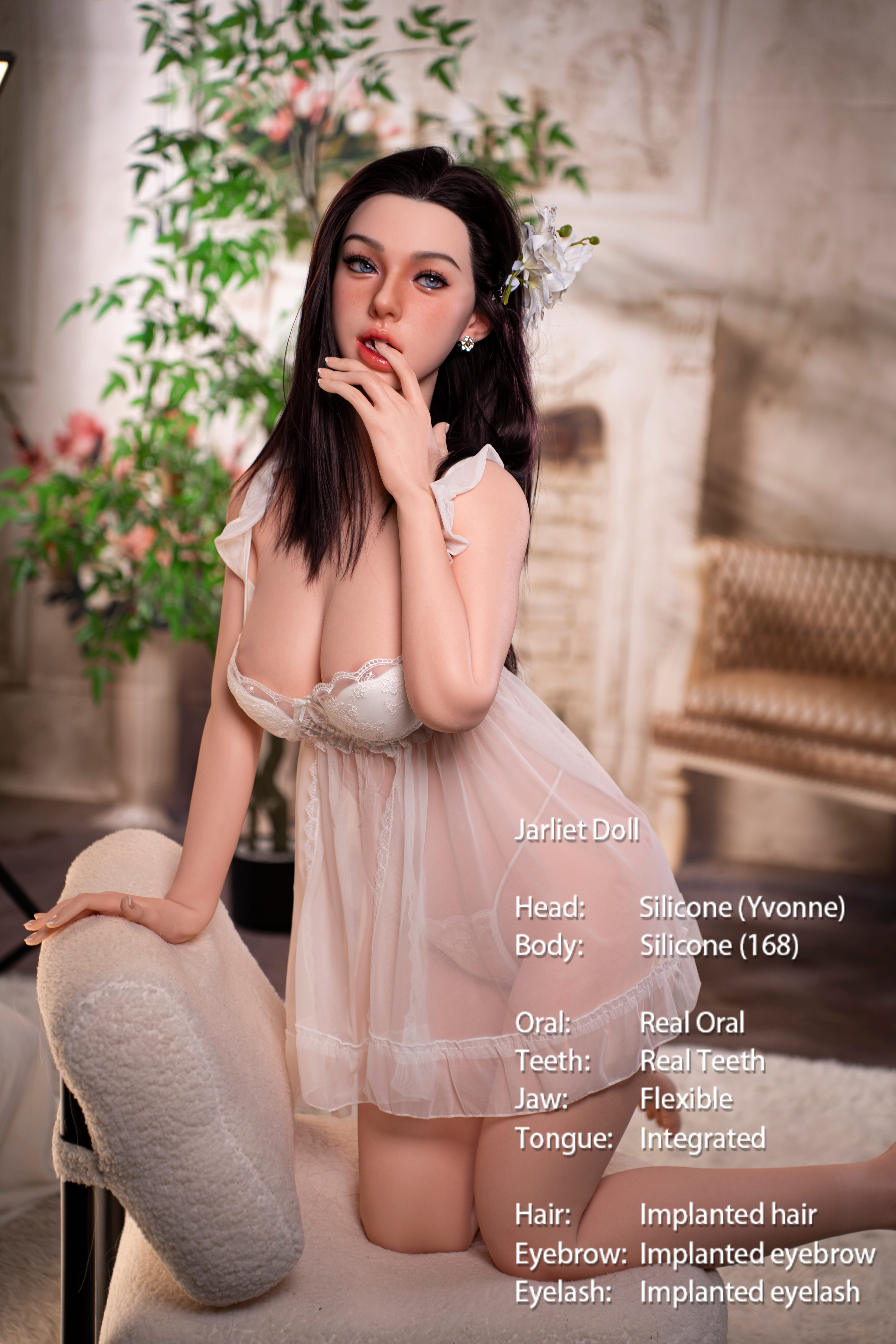 Jarliet | Yvonne -5ft 6/168cm D-Cup Realistic ROS Head Full Silicone Sex Doll
